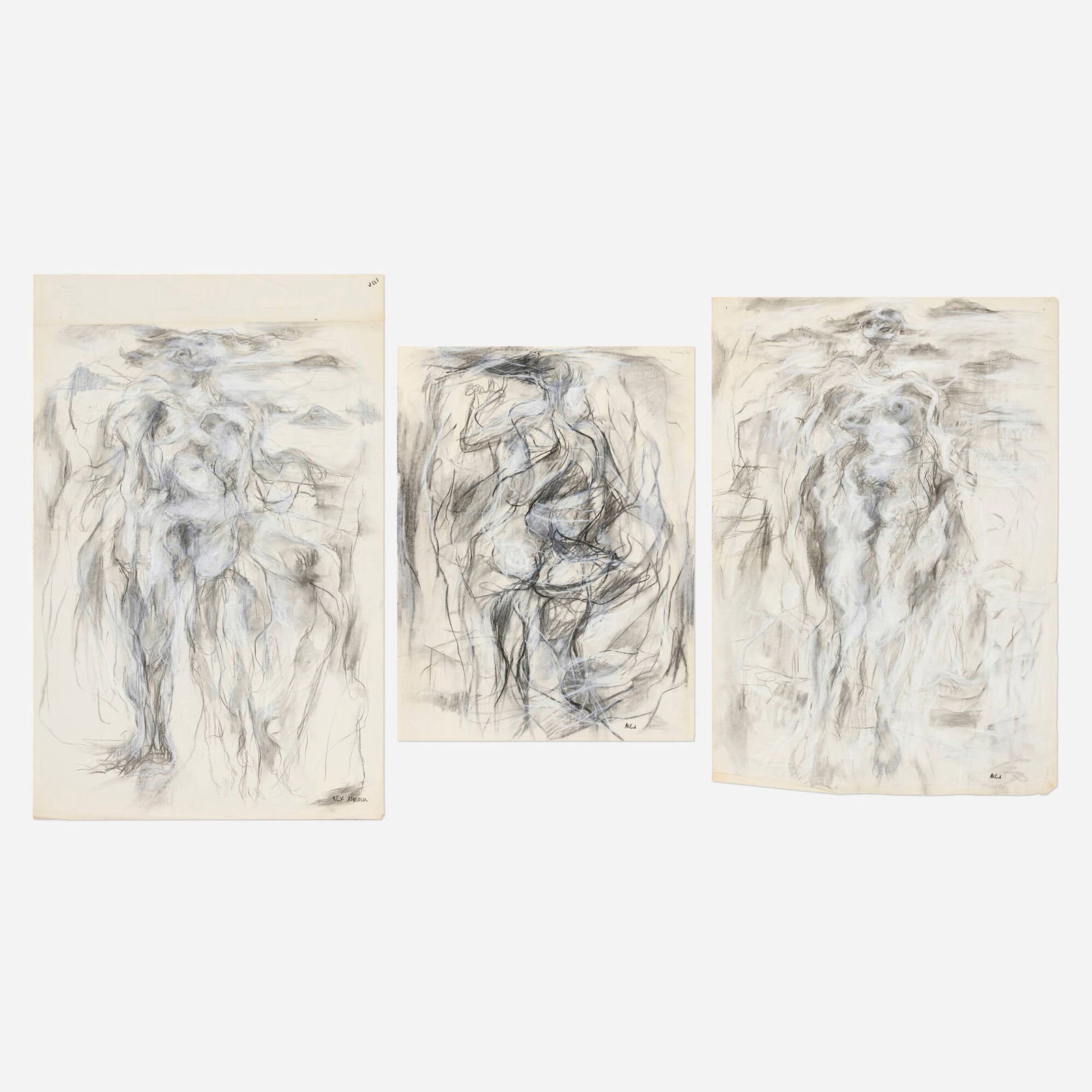 Rex Ashlock, Untitled (three works from the Swimmers series) (1 of 2)