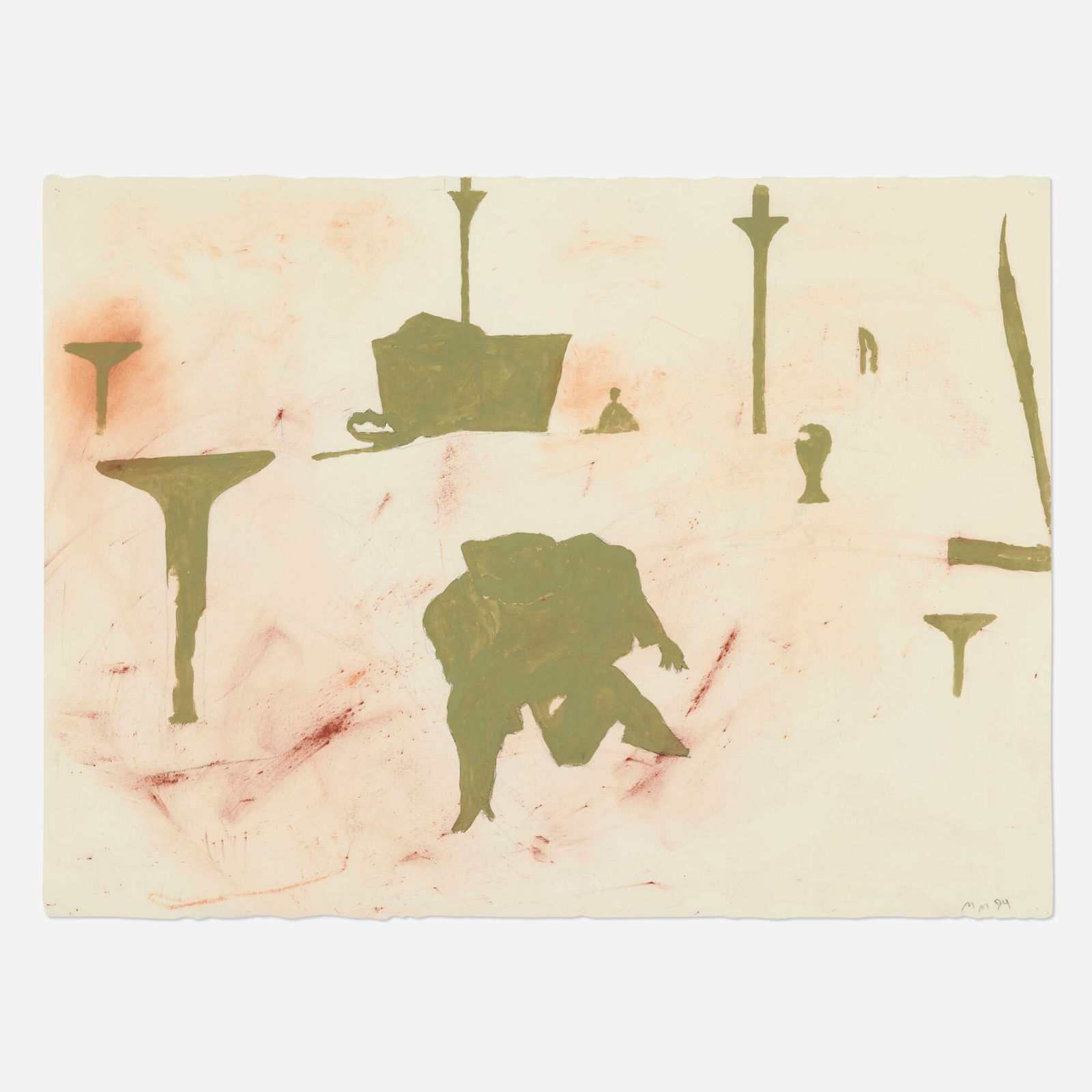 Martin Mull, New York Fall: Martin Mull New York Fall 1994oil and chalk on paper 22 h x 30 w in (56 x 76 cm) Signed and dated to lower right 'MM 94'. Provenance: Carl Hammer Gallery, Chicago | Pri