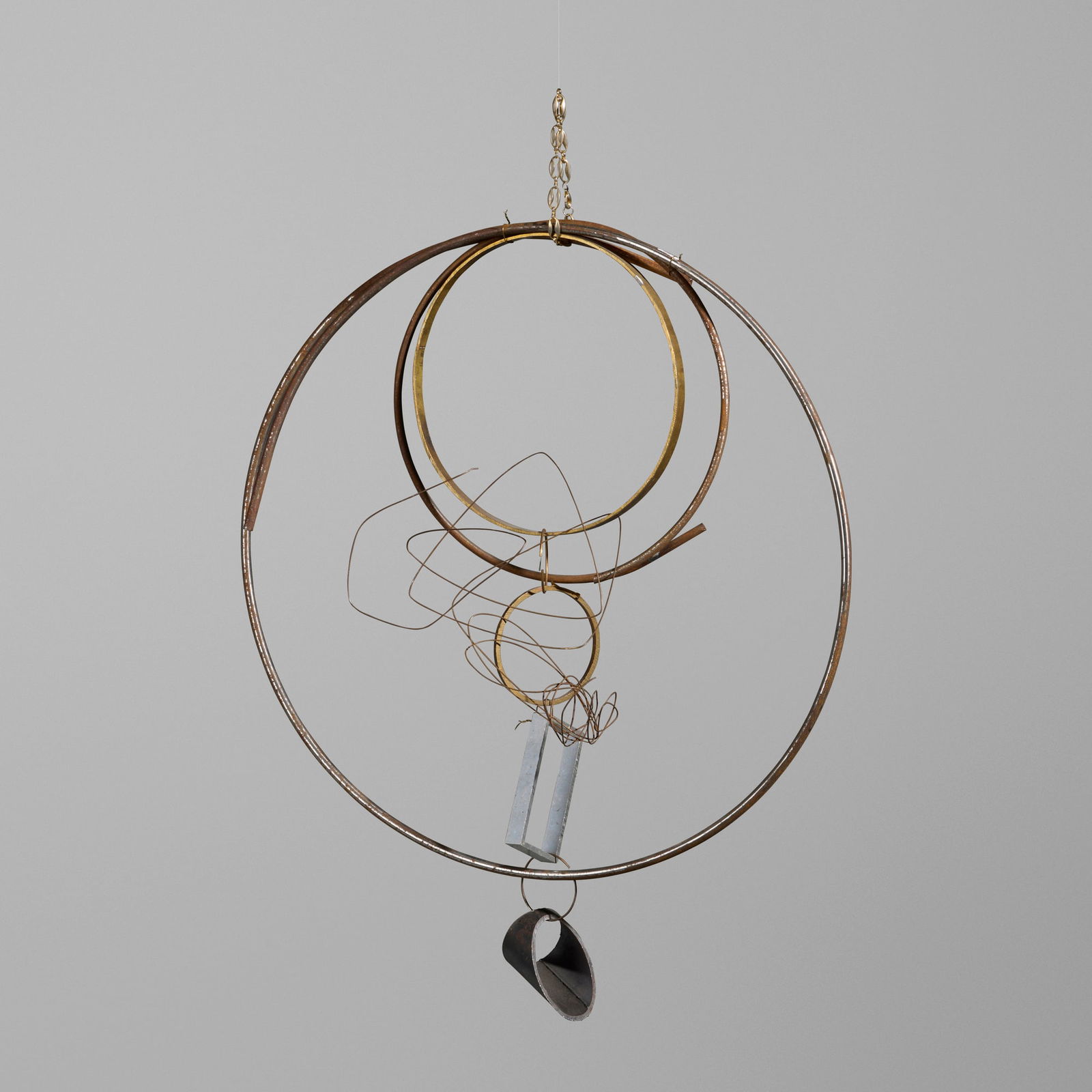 Katja Strunz, Umwandlung ahnlicher Elemente: Katja Strunz Umwandlung ahnlicher Elemente c. 2004metal assemblage 21.125 h x 15.625 w x 7 d in (54 x 40 x 18 cm) Provenance: Galerie Giti Nourbaksch, Berlin | Acquired from t