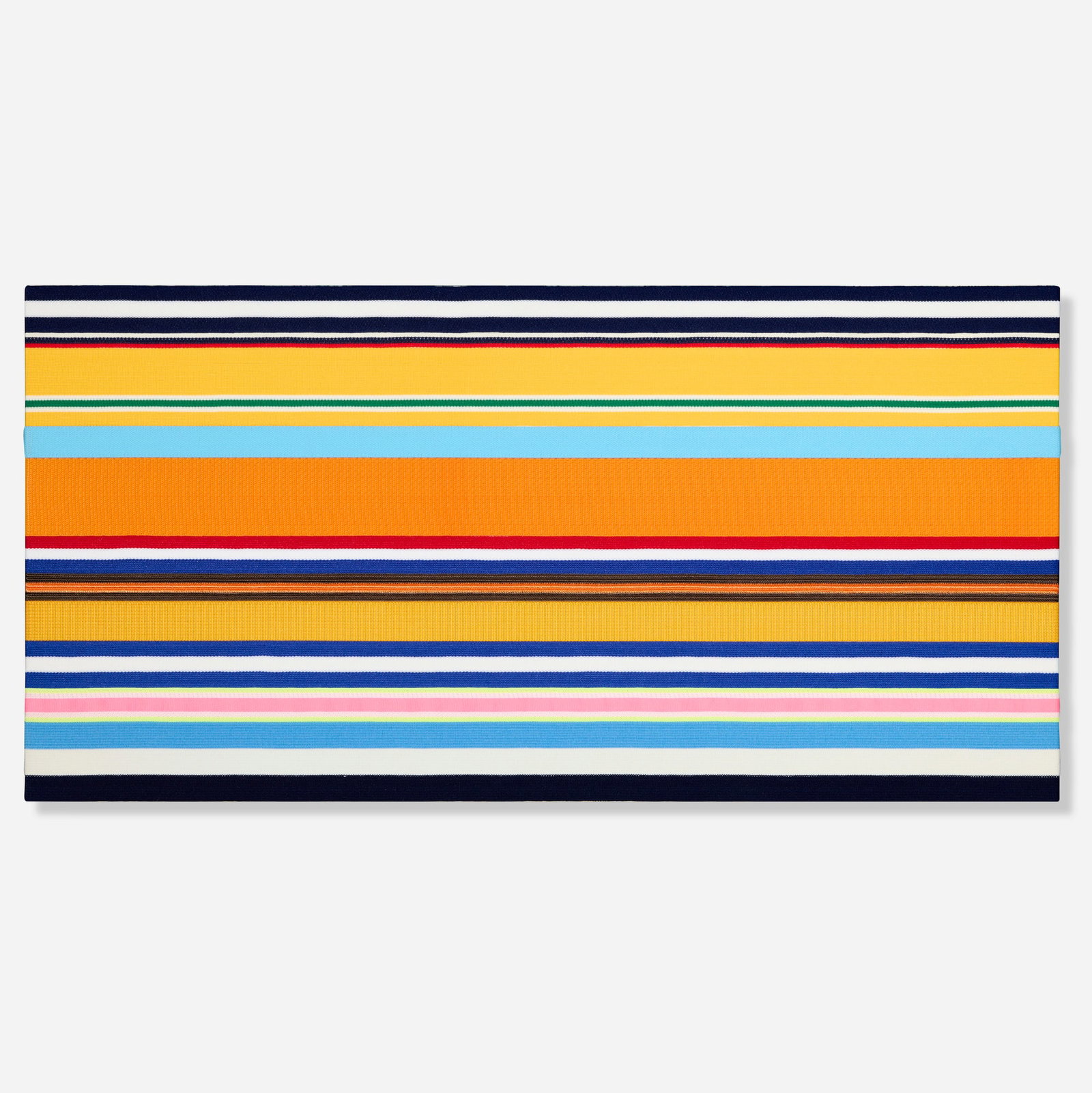 Jennifer Marman and Daniel Borins, Sports Stripes: Jennifer Marman and Daniel Borins Sports Stripes 2011 nylon on wood 12.875 h x 25.75 w in (33 x 65 cm) Provenance: Cristin Tierney Gallery, New York | Acquired from the previou