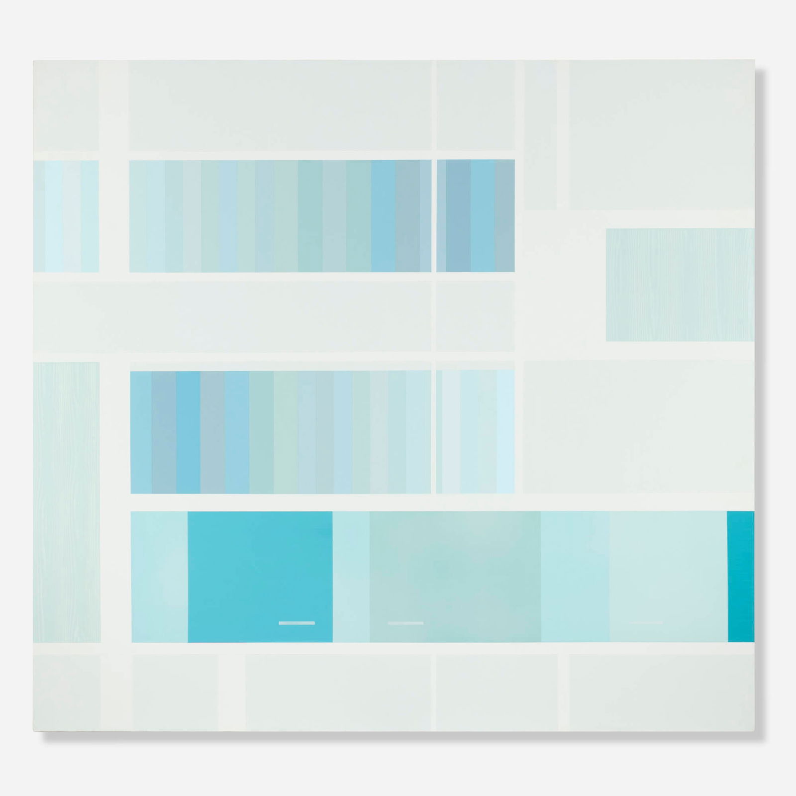 Kevin Appel, Storage Blue 2: Kevin Appel Storage Blue 2 2000acrylic and oil on canvas laid to panel 55.5 h x 60 w in (141 x 152 cm) Signed, titled and dated to verso 'Kevin Appel Storage Blue 2 2000'. Prove