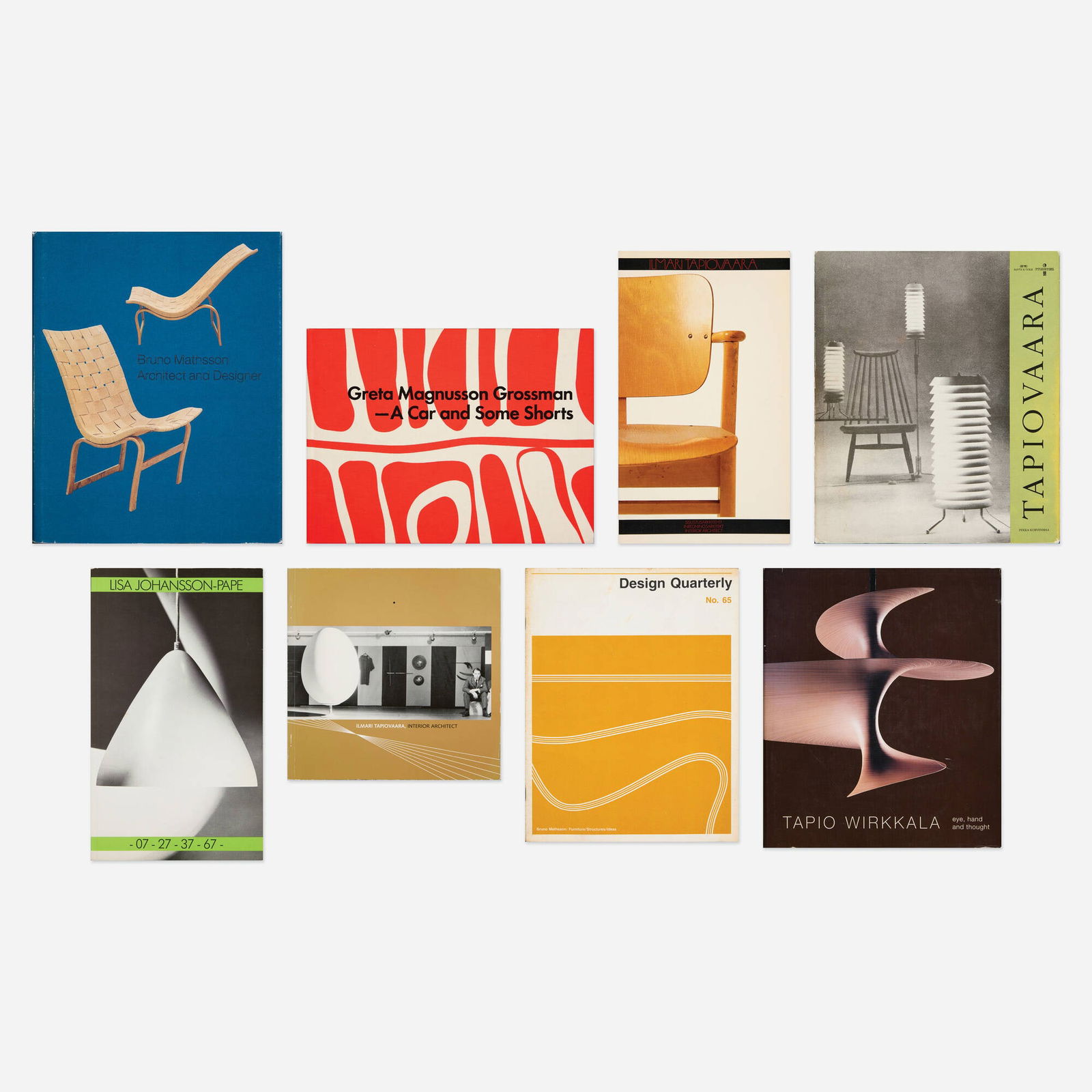 Scandinavian Design monographs, nine: Scandinavian Design monographs, nine bound printed paper Provenance: Collection of James Zemaitis Complete Lot Details Design Quarterly No. 65. Bruno Mathsson: Furnitu