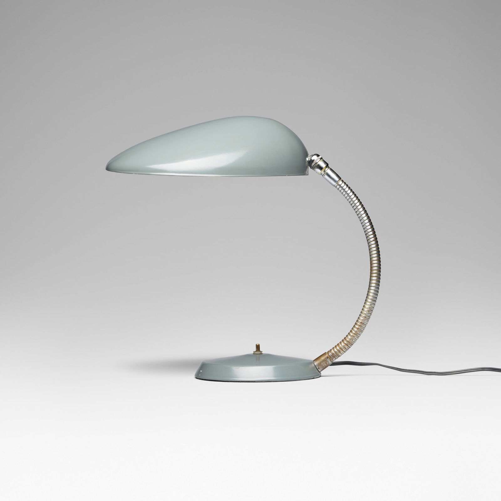 Greta Magnusson Grossman, Cobra table lamp: Greta Magnusson Grossman Cobra table lamp Ralph O. SmithSweden / USA, 1948enameled steel and aluminum 15.25 h x 12.5 w x 11.25 d in (39 x 32 x 29 cm) This model was selected for MoMA's <