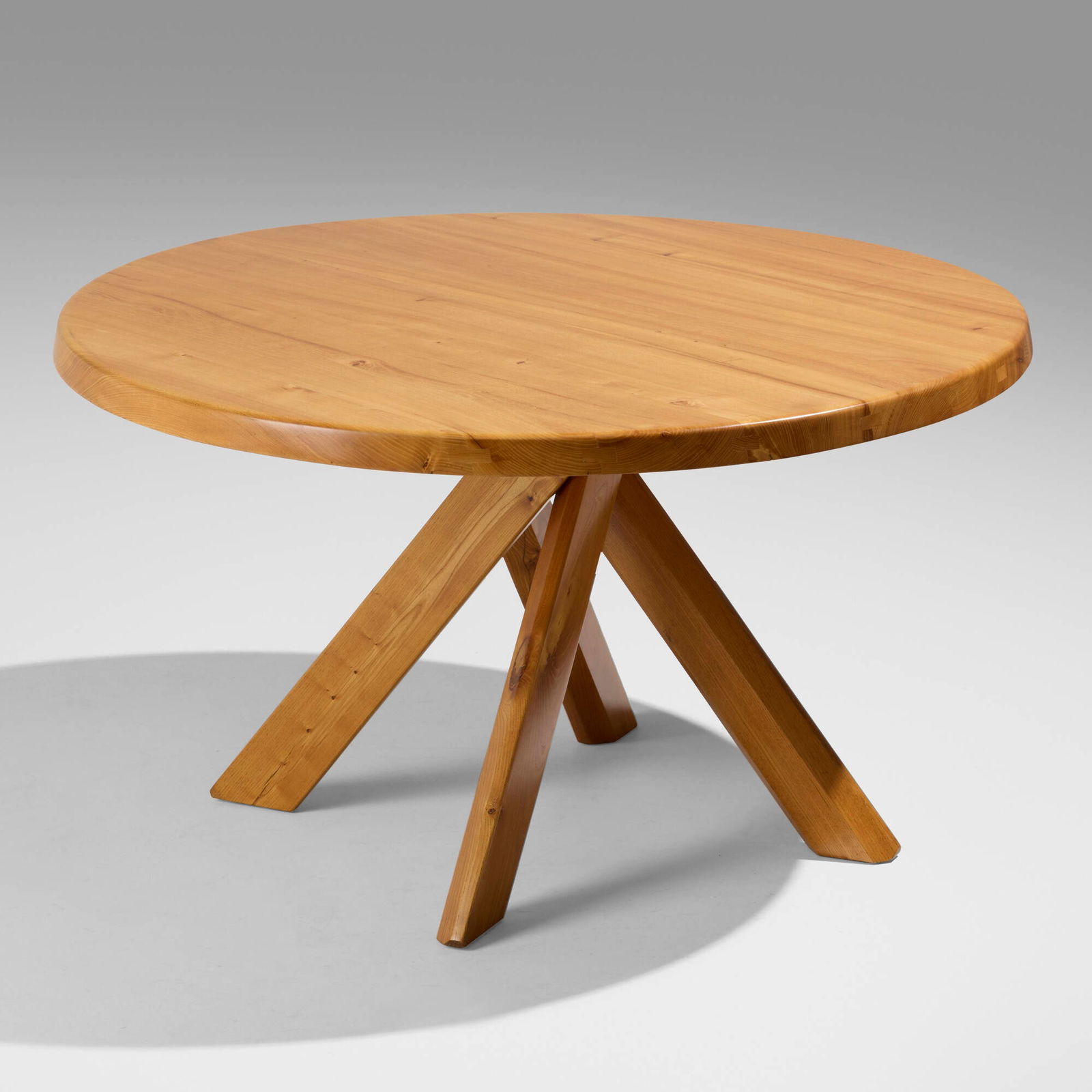 Pierre Chapo, Sfax table, model T21C: Pierre Chapo Sfax table, model T21C France, c. 1973elm 28.5 h x 50.25 dia in (72 x 128 cm) Provenance: Private Collection Literature: Pierre Chapo: