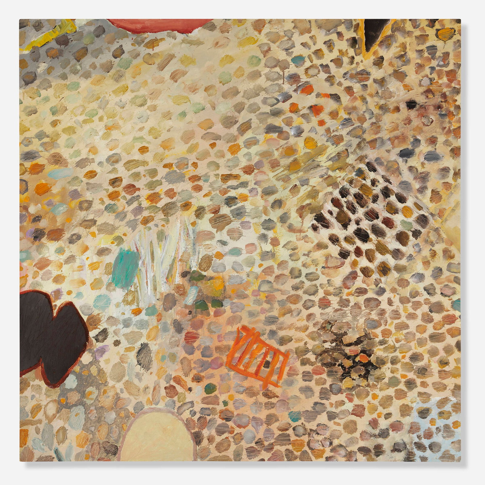 Roland Ginzel, Handful of Earth: Roland Ginzel Handful of Earth 1988oil in canvas 50 h x 50 w in (127 x 127 cm) Signed and dated to verso 'R Ginzel '88'. Titled to label verso '#13 Handfull [sic] of Earth'. Pro