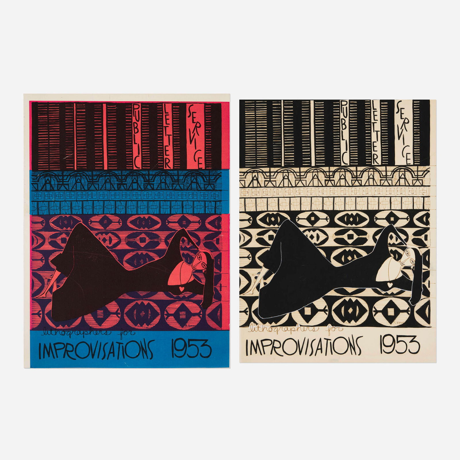 Margo Hoff, Drawing and proof for Improvisations (1 of 5)