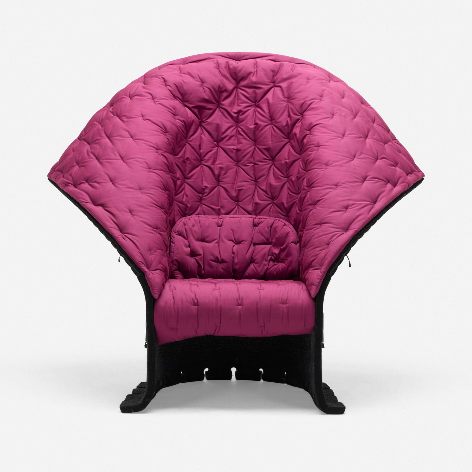 Gaetano Pesce, Feltri armchair: Gaetano Pesce Feltri armchair CassinaItaly, 1987felt, upholstery, rope 50 h x 60 w x 28 d in (127 x 152 x 71 cm) Chair features a folding backrest and sides for various configurations.