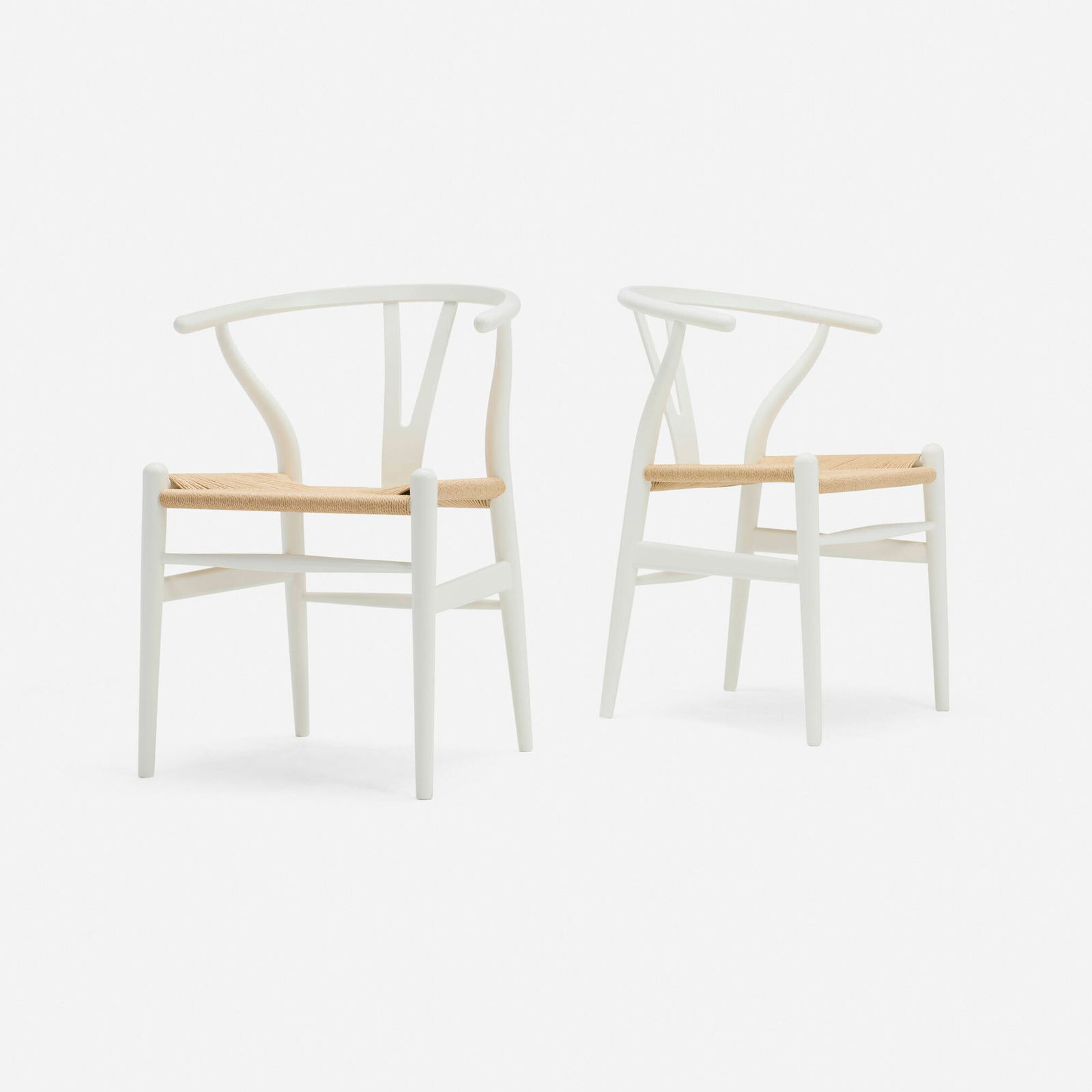 Hans J. Wegner, Wishbone chairs model CH24, pair (1 of 4)
