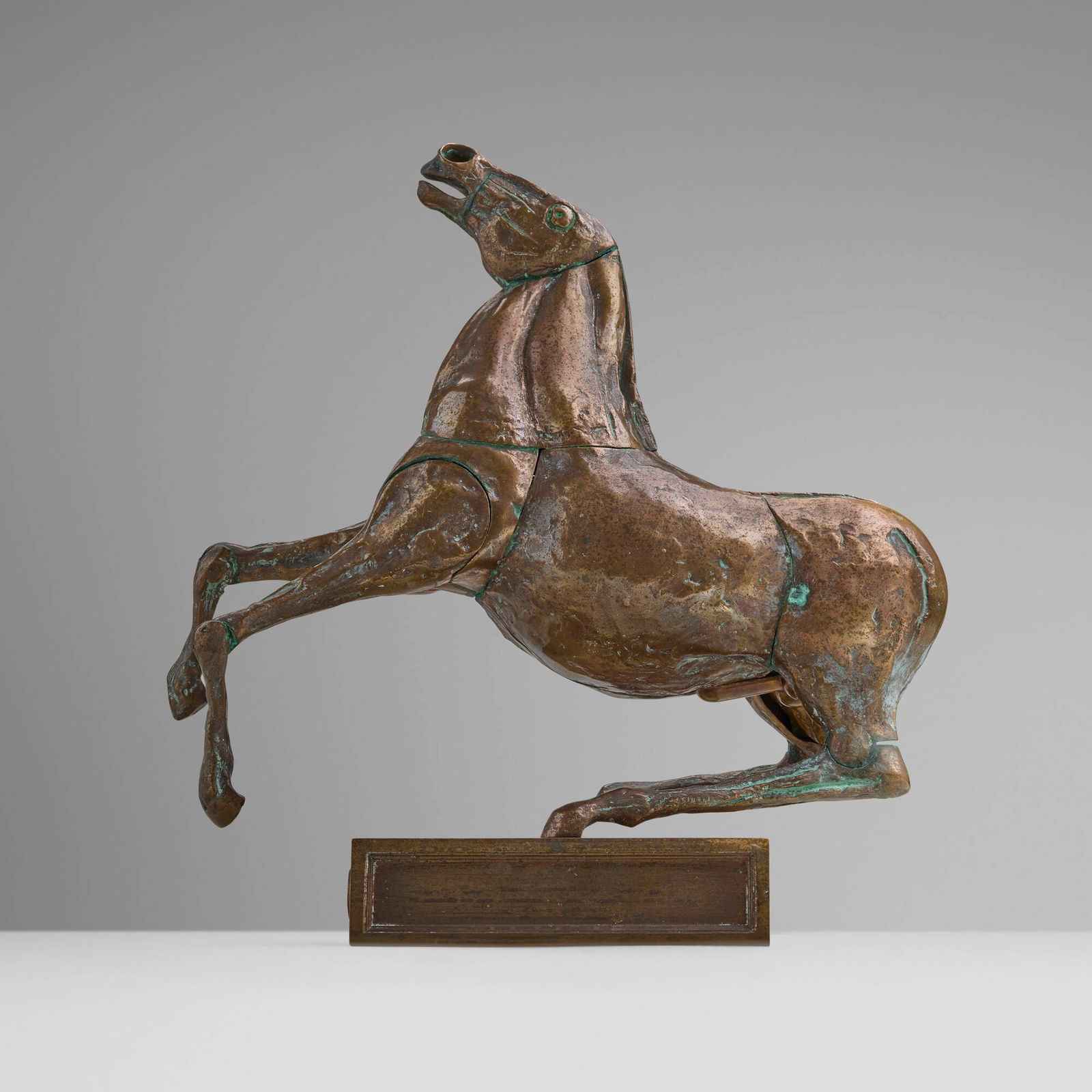 After Miguel Berrocal and Bruno Cassinari, Cavallo Cassinari-Berrocal (Opus 127): After Miguel Berrocal and Bruno Cassinari Cavallo Cassinari-Berrocal (Opus 127) 1973bronze 15 h x 12.5 w x 7 d in (38 x 32 x 18 cm) This three-dimensional mechanical puzzle sculpture is compos