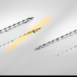 Bulgari, Parrot letter opener and fountain pen: Bulgari Parrot letter opener and fountain pen Italy / France, c. 1980vermeil, 18k yellow gold nib, sterling silver pen: 0.5 h x 0.625 w x 5.625 d in (1 x 2 x 14 cm) letter opener: 0.5 h x 0.25 w x