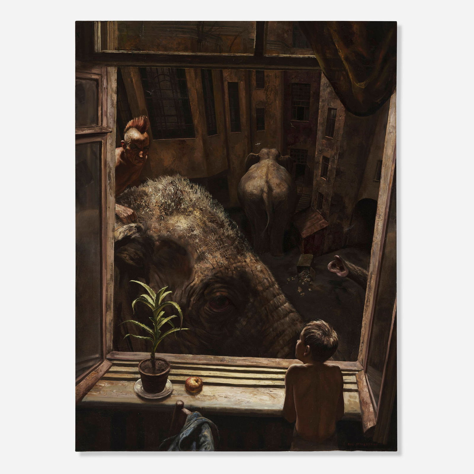 Vasily Shulzhenko, Morning Elephants in the Yard (1 of 4)