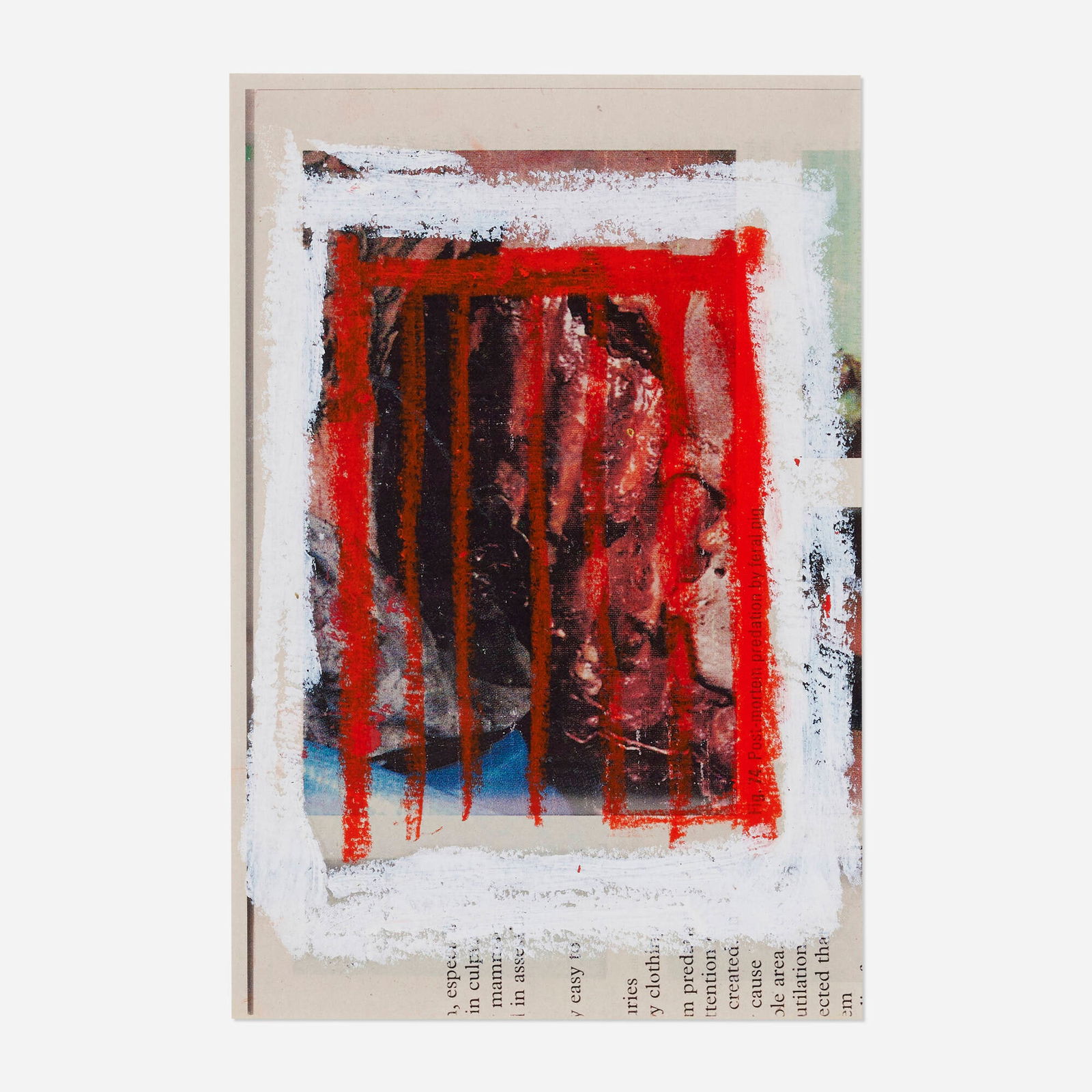Oscar Murillo, Untitled: Oscar Murillo Untitled 2015oil pastel and inkjet on paper 11.625 h x 7.875 w in (30 x 20 cm) Provenance: MoMA PS1, New York | Private Collection This work