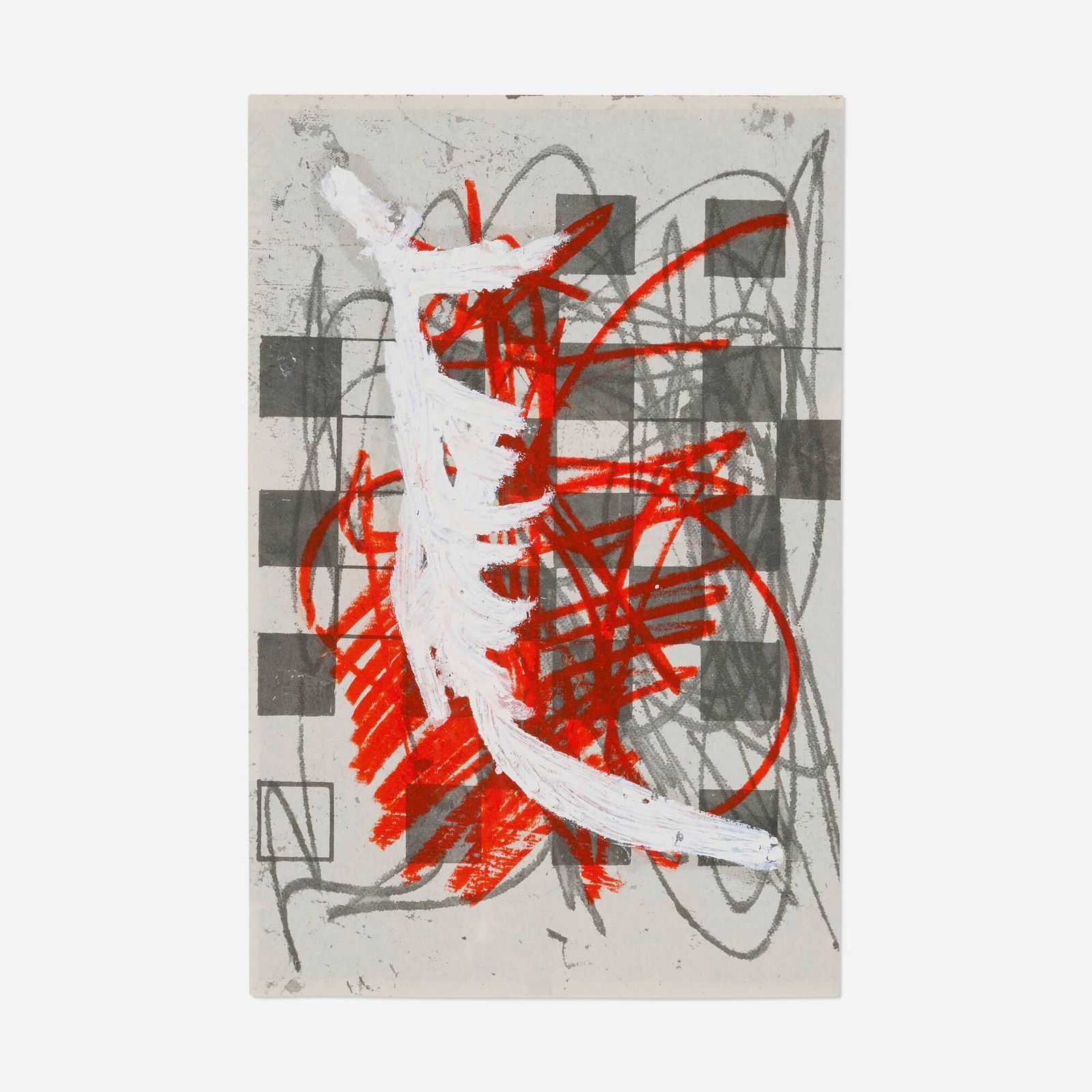 Oscar Murillo, Untitled: Oscar Murillo Untitled 2015oil, oil pastel and inkjet on paper 11.5 h x 7.5 w in (29 x 19 cm) Provenance: MoMA PS1, New York | Private Collection This work