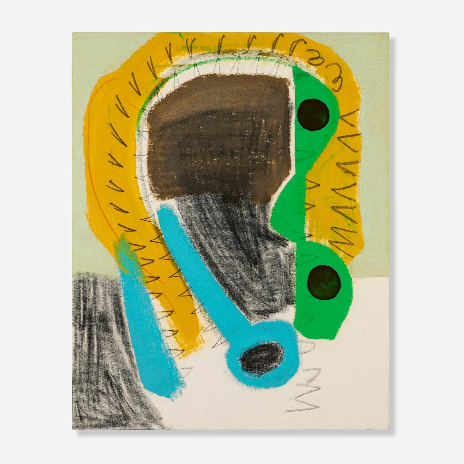 Mason Saltarrelli, Fires Near Frozen Landscapes: Mason Saltarrelli Fires Near Frozen Landscapes 2017 oil on canvas 30 h x 24 w in (76 x 61 cm) Signed, titled and dated to verso 'Mason Saltarrelli 2017 Fires Landscapes'. Provena