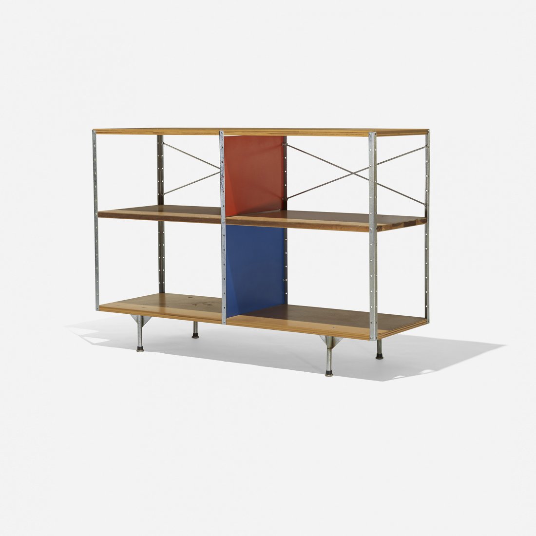 Charles and Ray Eames ESU 200-C: Charles and Ray Eames ESU 200-C Herman Miller USA, 1950/1952 birch plywood, chrome-plated steel, laminate, rubber 47 w x 16 d x 32.25 h inches Literature: Eames Design: The Work of the Office of Charl