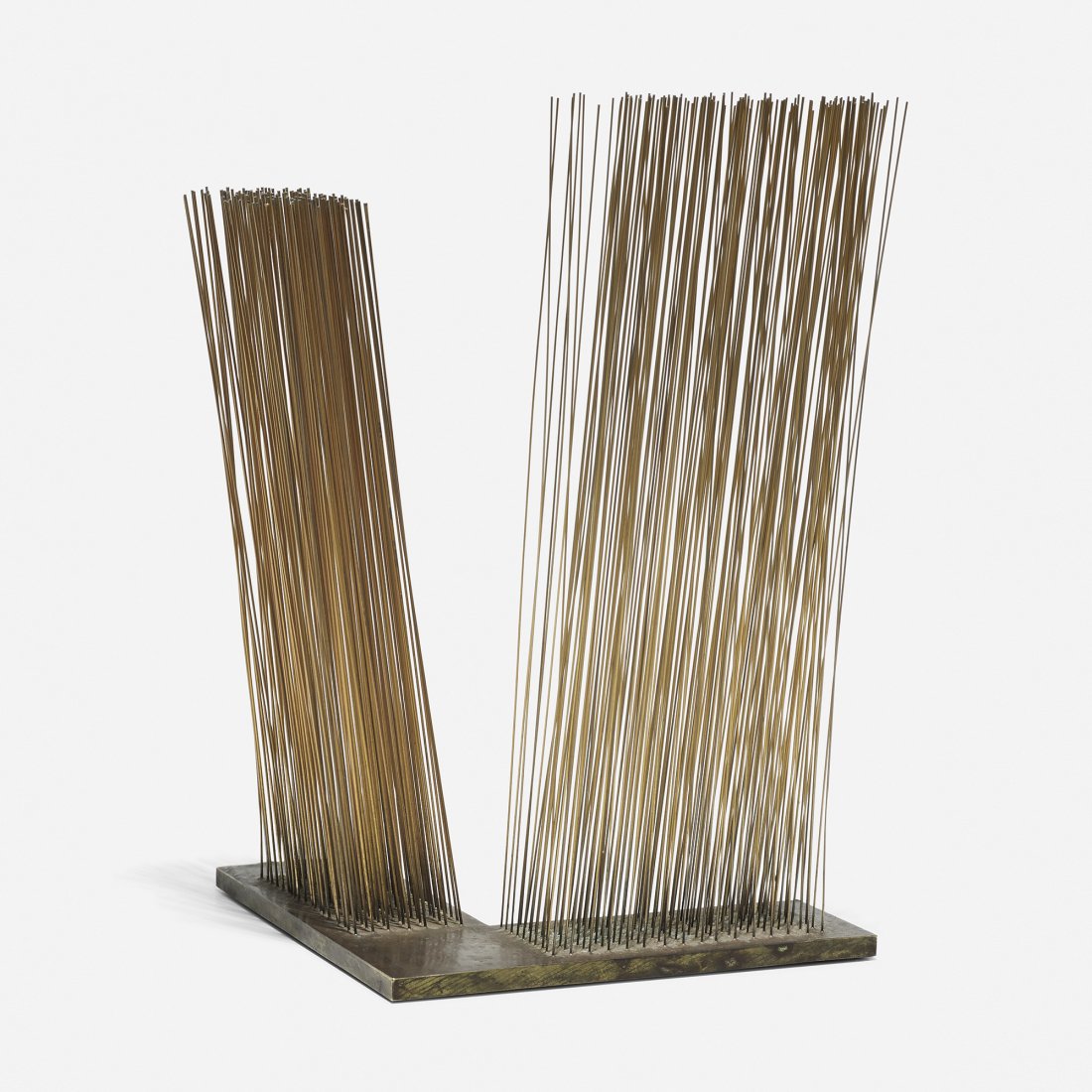 Harry Bertoia untitled (Sonambient): Harry Bertoia untitled (Sonambient) USA, c. 1960 beryllium copper, brass 8 w x 6.5 d x 10 h inches Provenance: Private collection, Fort Worth | Private collection