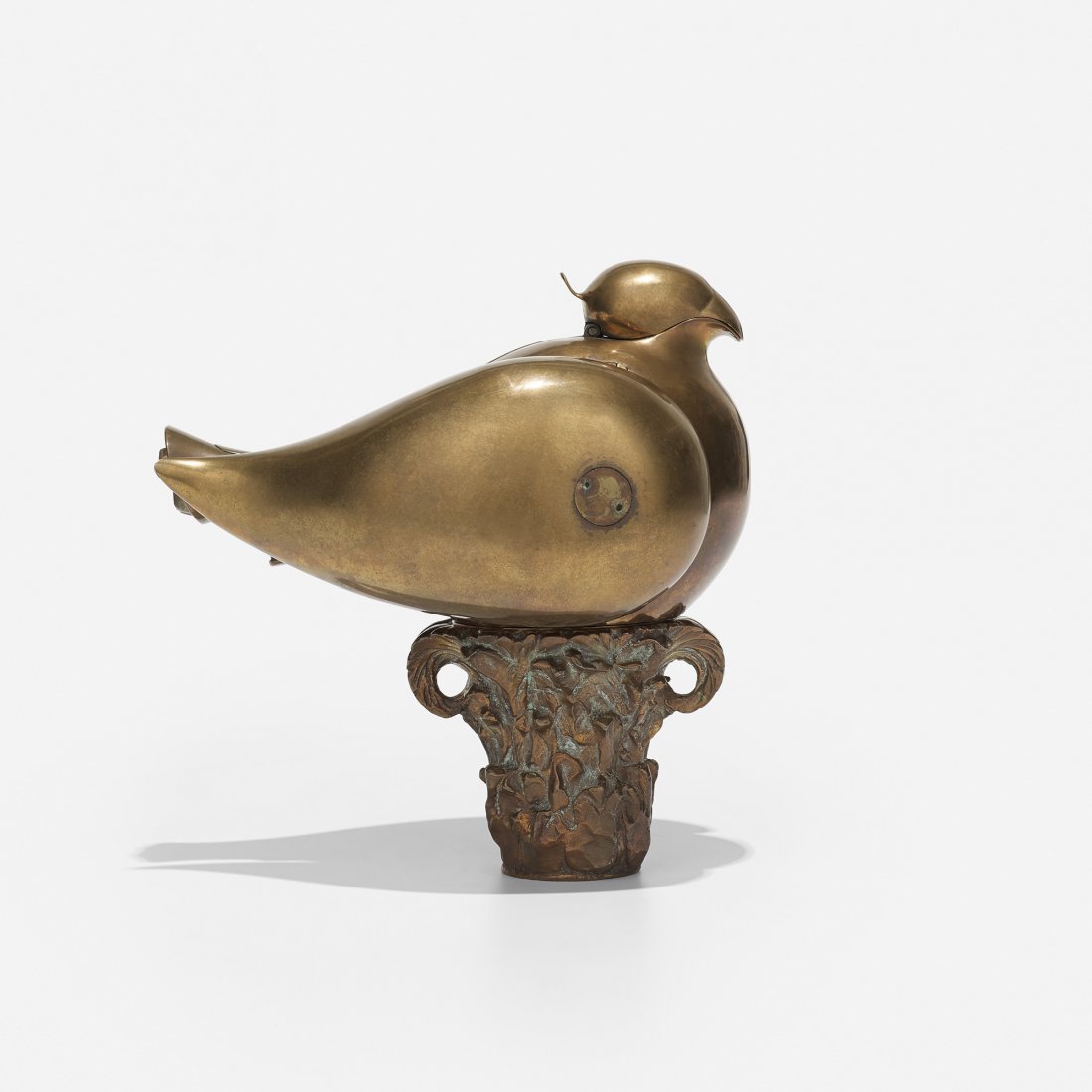 Miguel Berrocal Paloma Jet: Miguel Berrocal Paloma Jet Spain, 1976 bronze, brass, rubber 8.5 w x 6.25 d x 8.75 h inches This work is number 419 from the edition of 2000. Sold with original book containing instructions for assemb