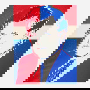 Andy Warhol, Edward Kennedy: Andy Warhol Edward Kennedy 1980screenprint in colors with diamond dust on Lenox Museum Board 39.75 h x 31.75 w in (101 x 81 cm) Inscribed to verso 'D155UT.001' with estate stamp. This work is