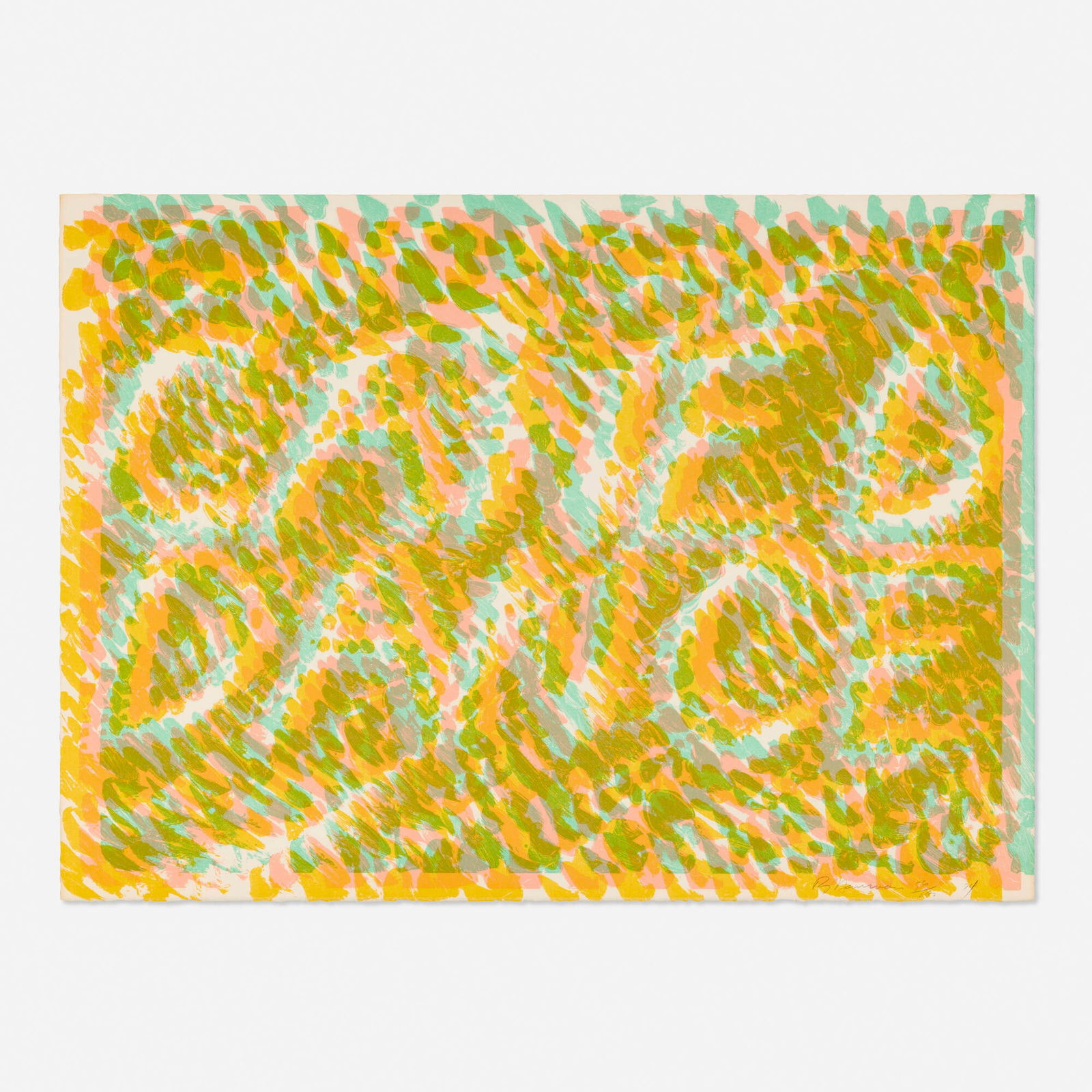 Bruce Nauman, Caned Dance (from the Merce Cunningham portfolio) and interleaf sheet (1 of 4)