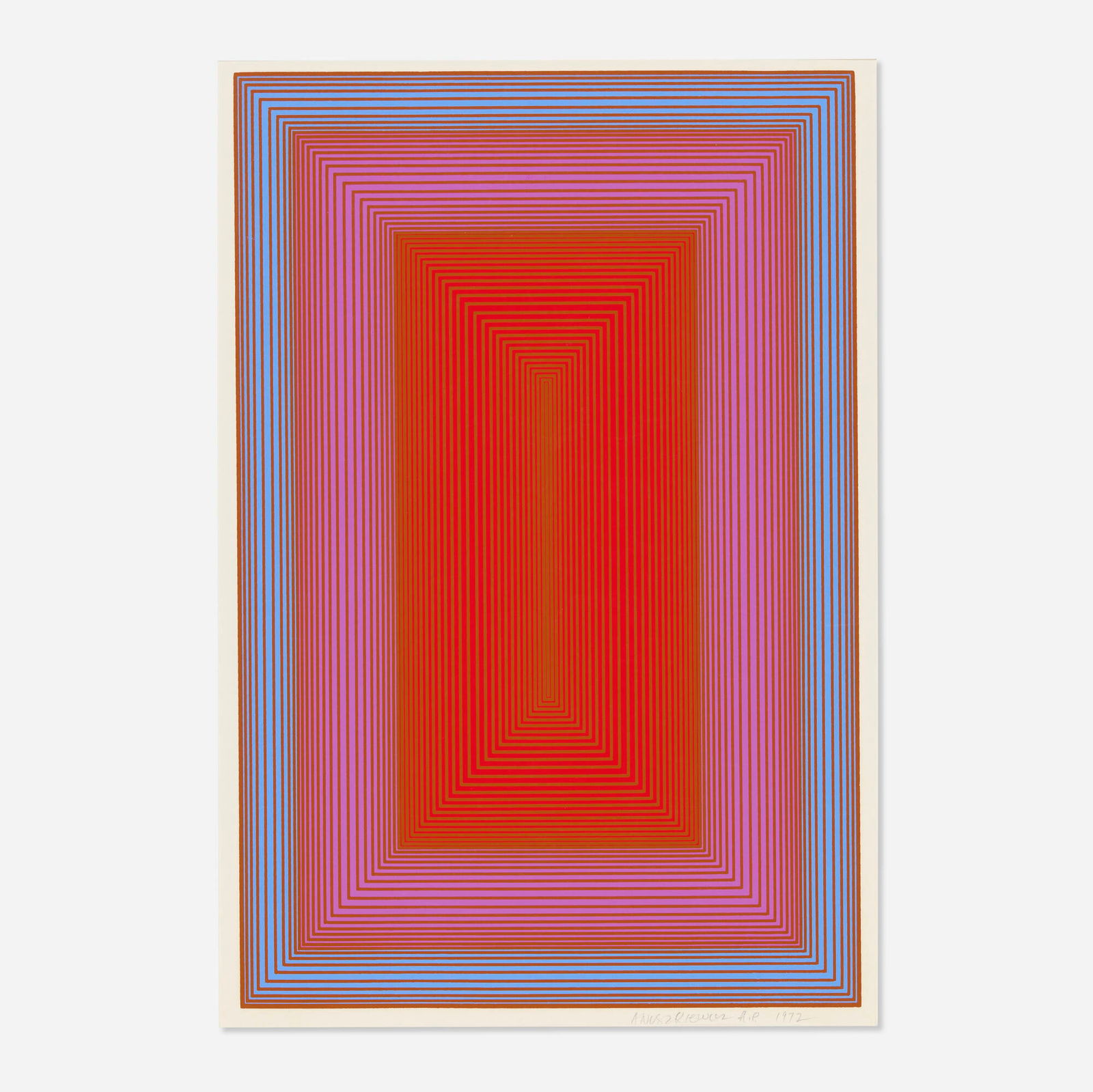 Richard Anuszkiewicz, Silent Red (1 of 3)