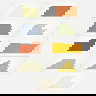 Robert Mangold, A Book of Silk Screen Prints - Multiple Panel Paintings, Edition C: Robert Mangold A Book of Silk Screen Prints - Multiple Panel Paintings, Edition C 1992screenprint in colors on Fabriano Cotton 11.75 h x 24 w in (30 x 61 cm) Signed and dated to lower right of