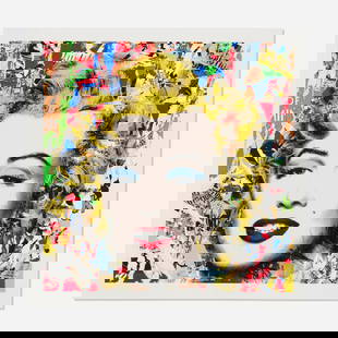 Mr. Brainwash, Collage (from the Monroe POPfolio portfolio): Mr. Brainwash Collage (from the Monroe POPfolio portfolio) 2022screenprint in colors image: 21 h x 21 w in (53 x 53 cm) sheet: 24 h x 24 w in (61 x 61 cm) Signed and numbered to left and lo