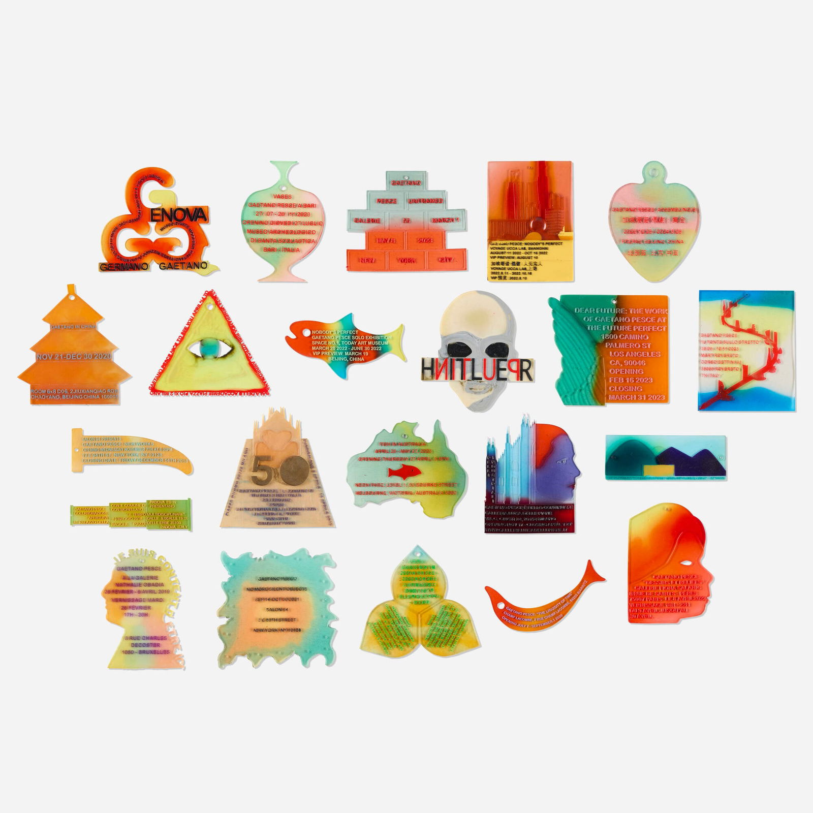 Gaetano Pesce, Collection of twenty-two exhibition invitations (1 of 3)