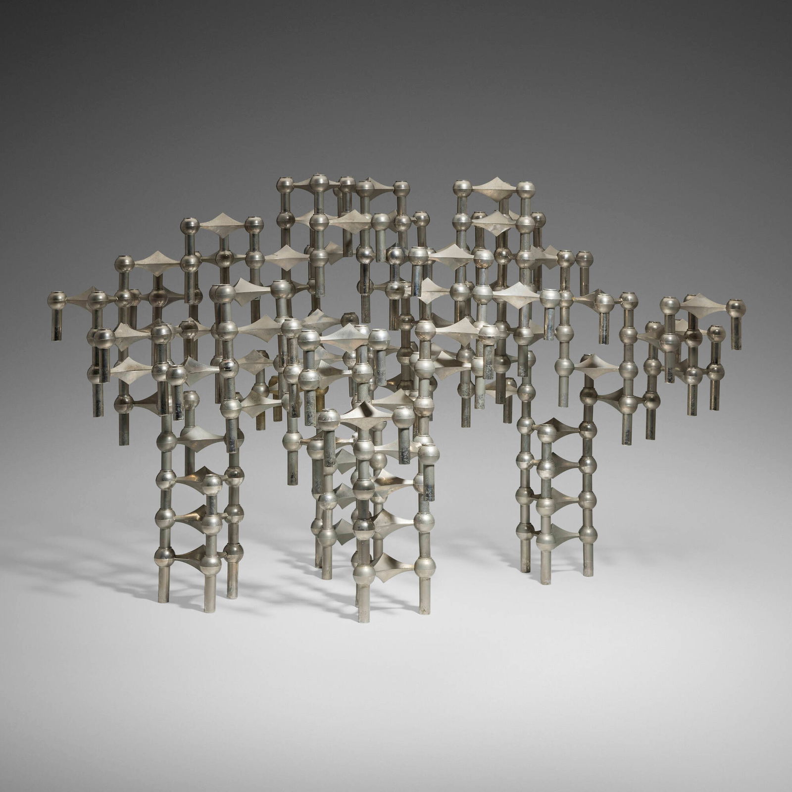 Caesar Stoffi and Fritz Nagel, Collection of seventy-five stacking candleholders (1 of 4)