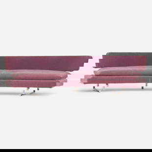 Antonio Citterio, Arne sofa: Antonio Citterio Arne sofa B&B Italia for MaxaltoItaly, 2005microfiber upholstery, matte chrome-plated steel 26.5 h x 101 w x 40 d in (67 x 257 x 102 cm) Decal manfacturer's label to dec