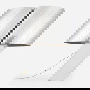 Fabrizio   Cocchia and Gianfranco Fini, Rare table lamp: Fabrizio Cocchia and Gianfranco Fini Rare table lamp Italy, c. 1975aluminum, acrylic 23 h x 19.25 w x 16.5 d in (58 x 49 x 42 cm) This work will ship from Los Angeles, California