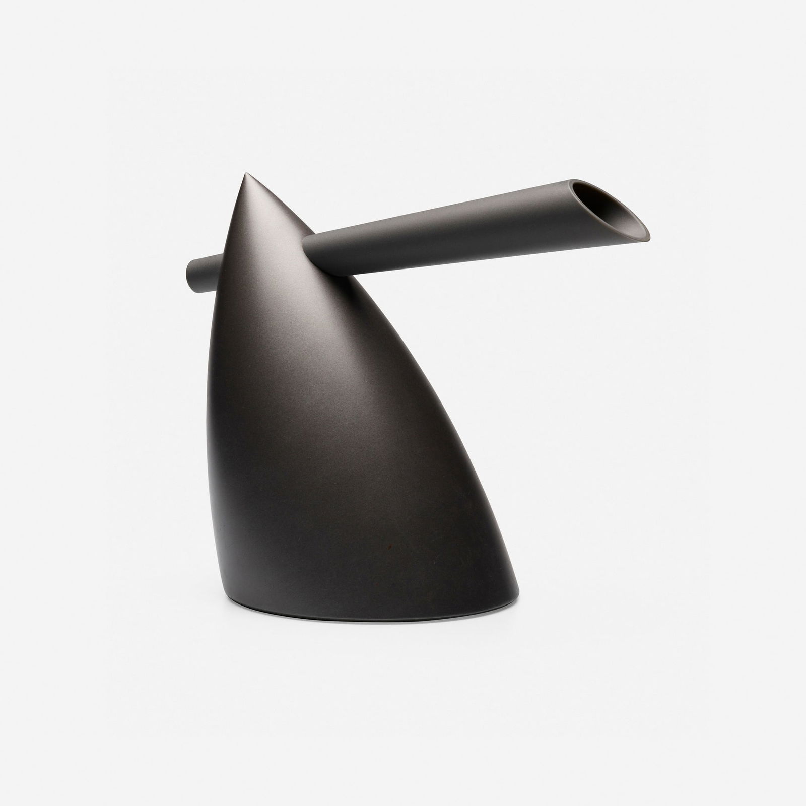 Philippe Starck, Hot Bertaa kettle: Philippe Starck Hot Bertaa kettle AlessiFrance / Italy, 1989aluminum, composite 10 h x 12.5 w x 6.75 d in (25 x 32 x 17 cm) Impressed manufacturer's mark to under spout. P