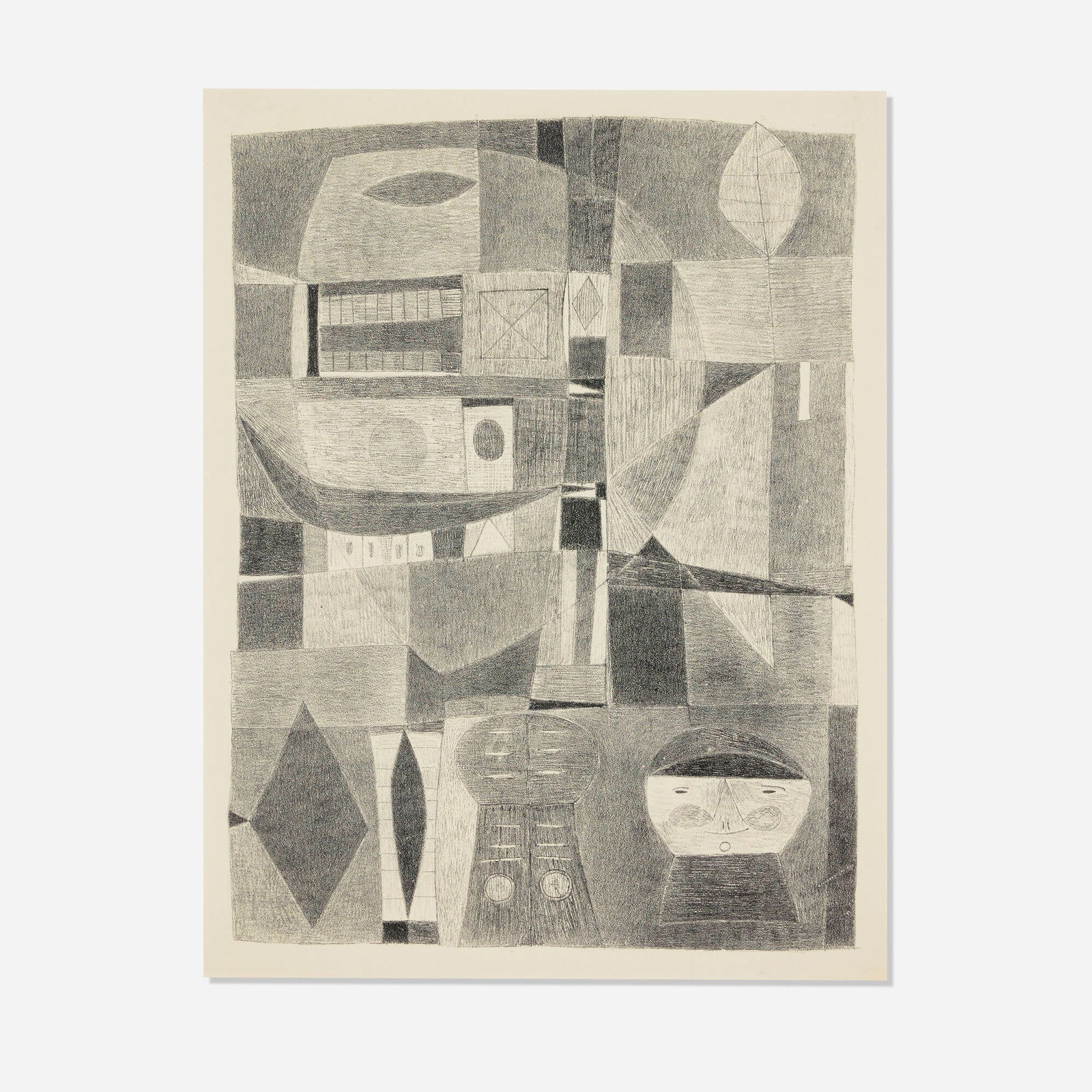 Miyoko Ito, Lafcadio and His Conscience: Miyoko Ito Lafcadio and His Conscience 1952lithograph image: 17 h x 12.75 w in (43 x 32 cm) sheet: 19.875 h x 16.25 w in (50 x 41 cm) Provenance: Karen Lennox Gallery, Chic