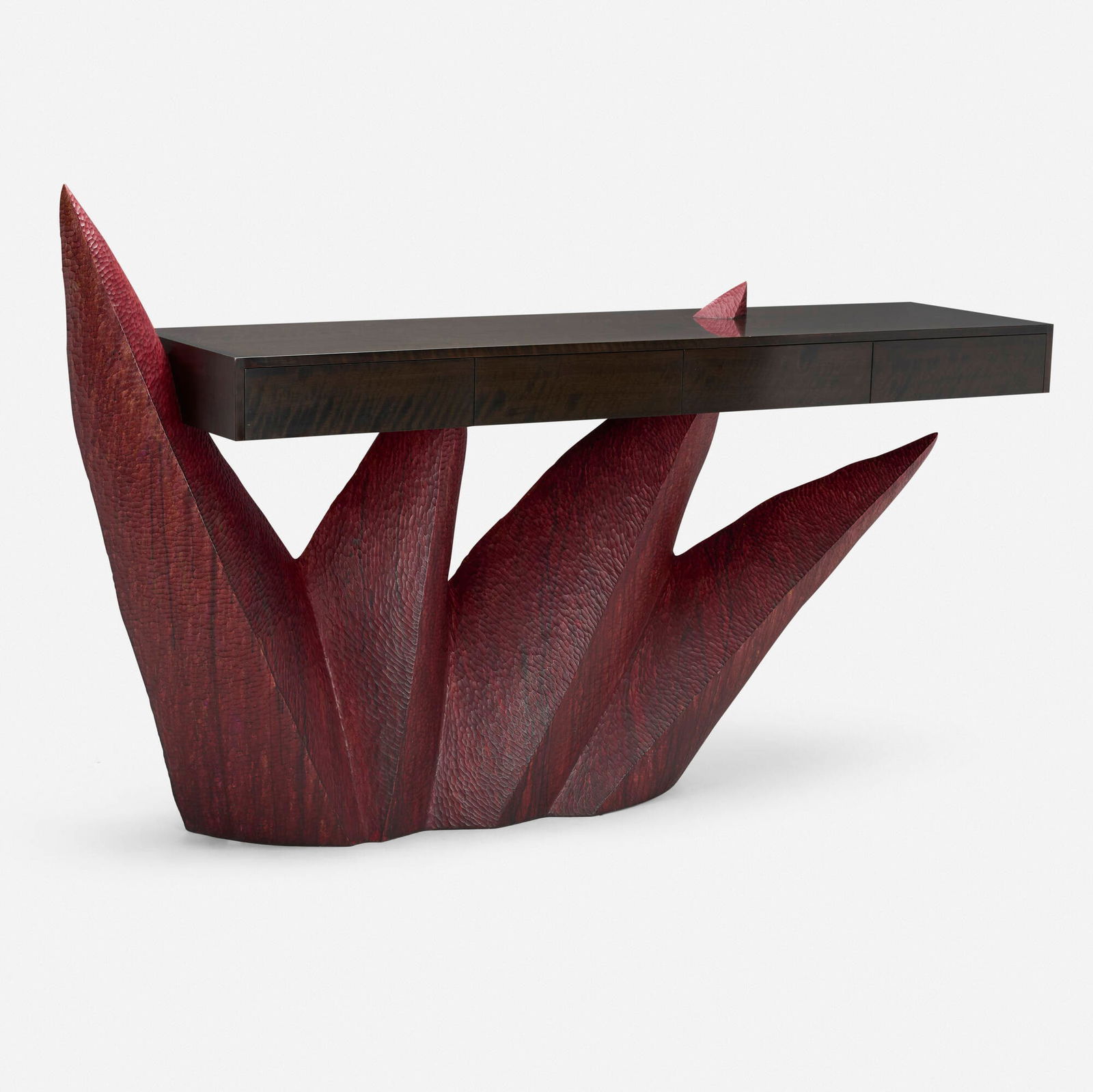 Wendell Castle, Custom sideboard: Wendell Castle Custom sideboard USA, 2002polychromed jelutong, curly walnut veneer 50.5 h x 84 w x 20 d in (128 x 213 x 51 cm) This custom sideboard was special-ordered with a companion wall m