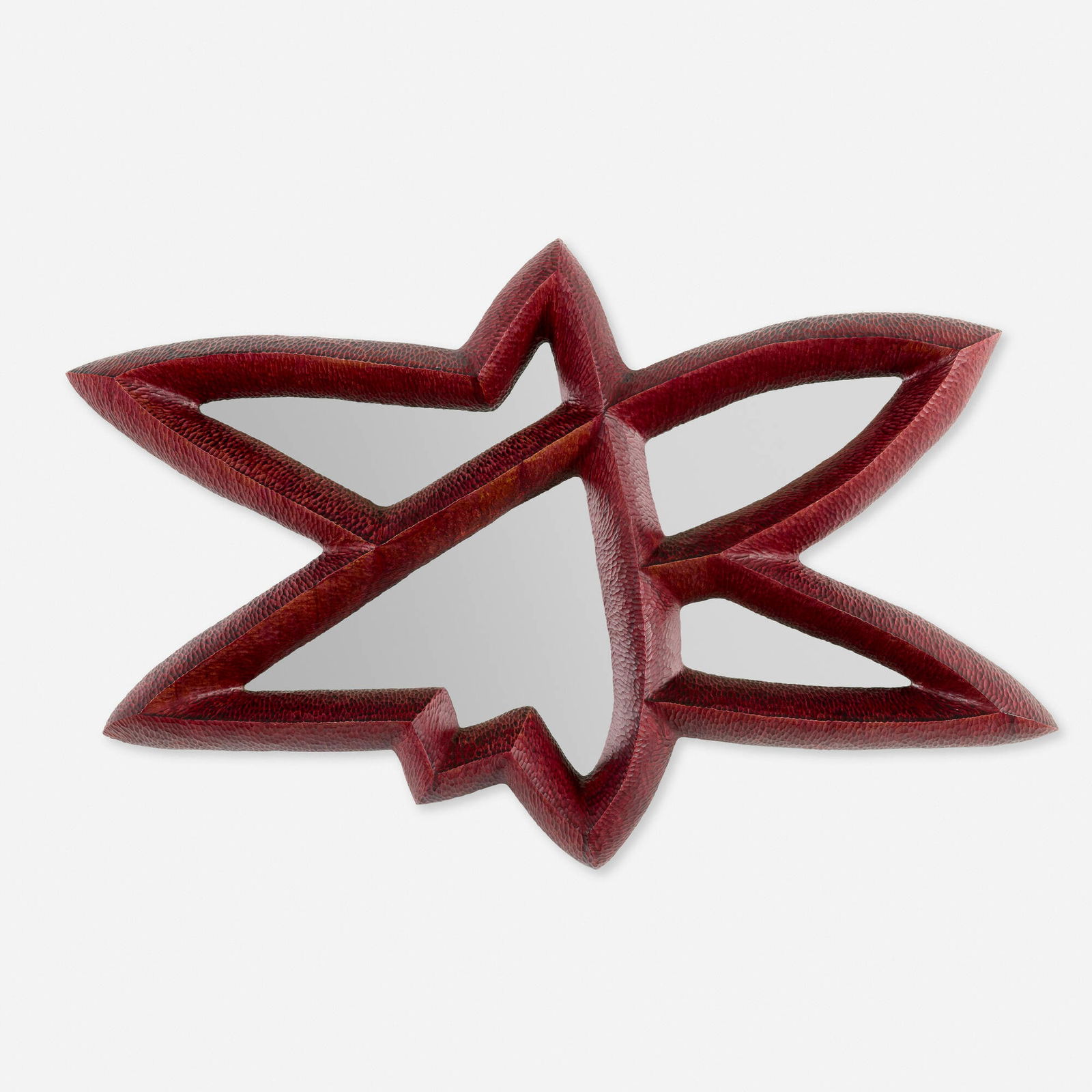 Wendell Castle, Custom wall mirror: Wendell Castle Custom wall mirror USA, 2002carved and polychromed jelutong, mirrored glass 45.5 h x 69 w x 6.75 d in (116 x 175 x 17 cm) This custom wall mirror was special-ordered with a comp