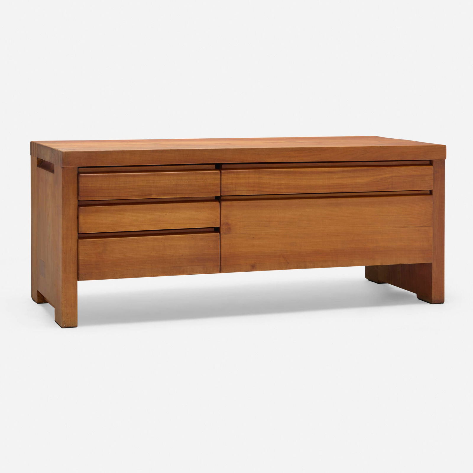Pierre Chapo, Cabinet, model R14: Pierre Chapo Cabinet, model R14 France, c. 1965elm 21 h x 51 w x 20.75 d in (53 x 130 x 53 cm) Cabinet features five drawers. Literature: Pierre Chapo, Magen H G