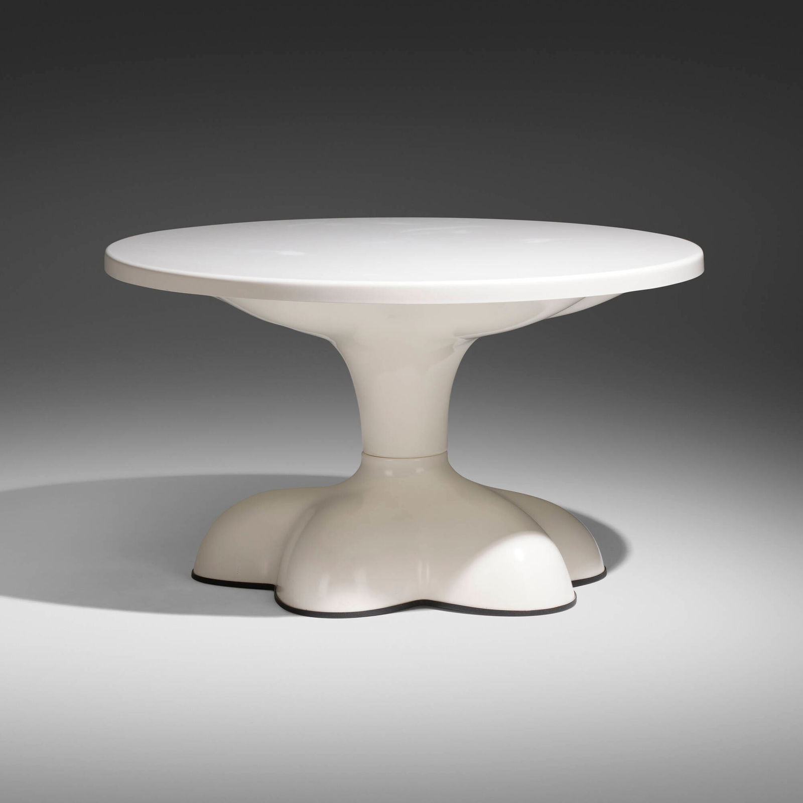 Wendell Castle, Molar dining table: Wendell Castle Molar dining table USA, 1969 / 2006gel-coated fiberglass, rubber 29.5 h x 56 w x 48 d in (75 x 142 x 122 cm) Incised signature, date and number to underside of top 'Castle 06 3/