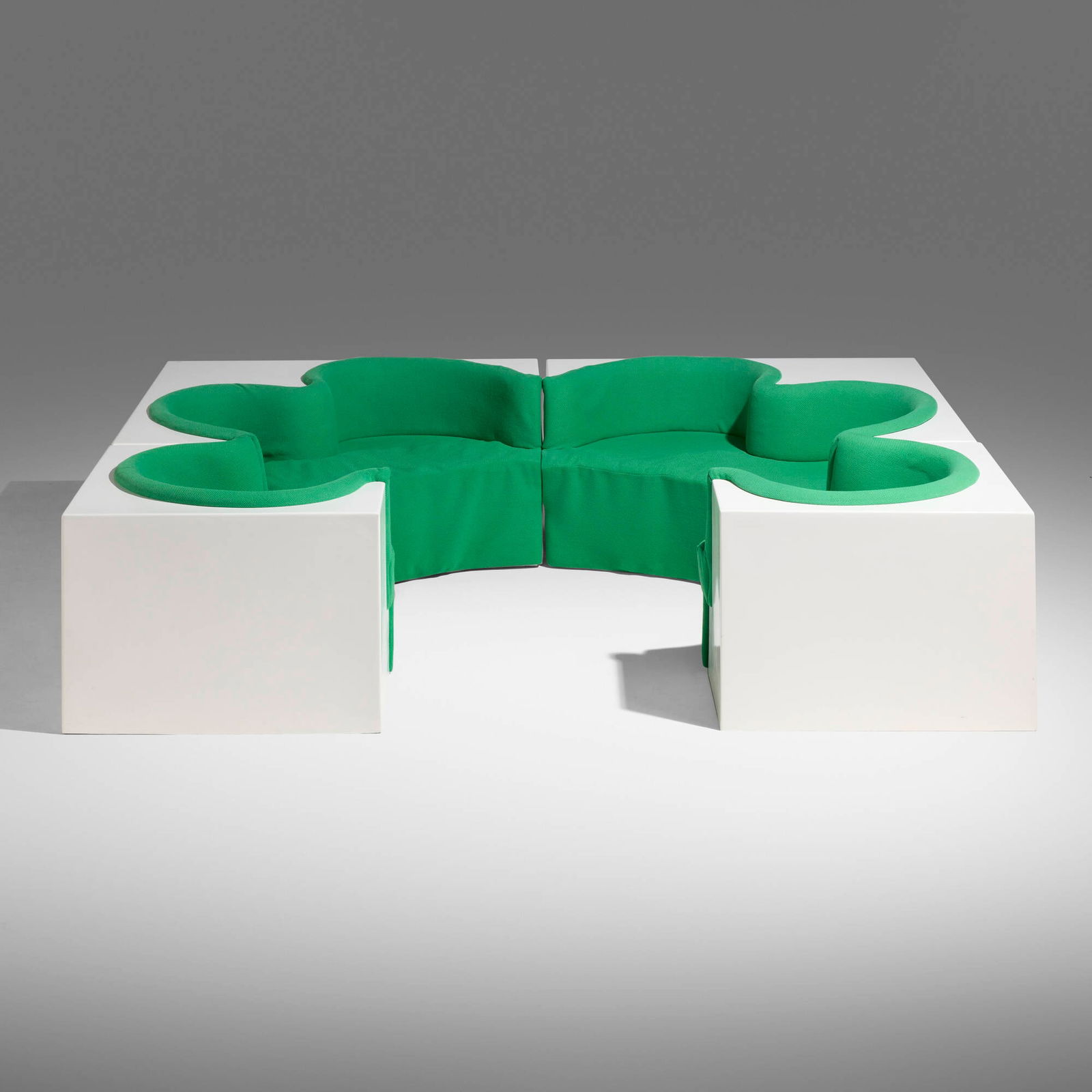 Archizoom Associati, Safari sofa: Archizoom Associati Safari sofa PoltronovaItaly, 1967lacquered fiberglass, upholstery 23.5 h x 102 w x 84.75 d in (60 x 259 x 215 cm) Provenance: Acquired in the 1970s b