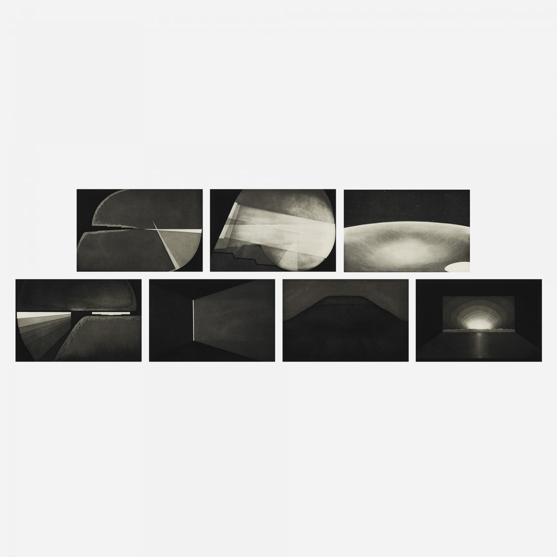 James Turrell Deep Sky (portfolio of seven works): James Turrell Deep Sky (portfolio of seven works) USA, 1984 aquatint on paper 12.5 h x 19.25 w inches Signed and numbered to the lower margin 'James Turrell 45/45'. This work is number 45 from the edi