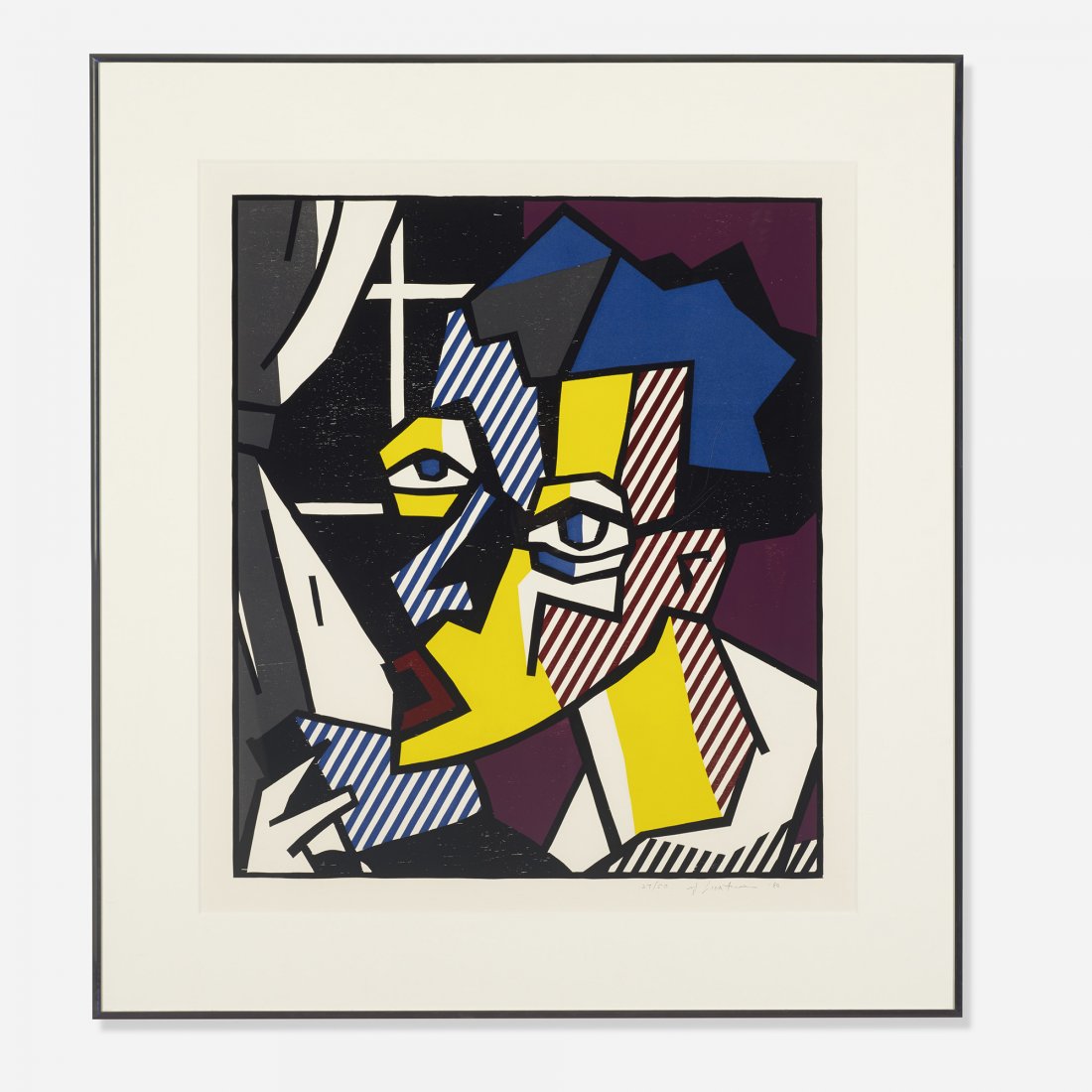 Roy Lichtenstein The Student: Roy Lichtenstein The Student USA, 1980 woodcut with embossing on paper 34.75 h x 30.25 w inches Signed, dated and numbered to the lower right '80 Roy Lichtenstein 27/50'. This work is number 27 from t