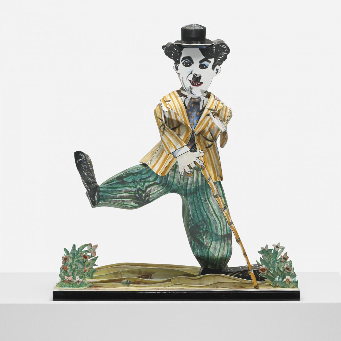 Red Grooms Charlie Chaplin: Red Grooms Charlie Chaplin USA, 1986 lithographic paper construction 23 h x 18.5 w inches Signed and numbered to the base 'Red Grooms 21/75'. This work is number 21 from the edition of 75 published by