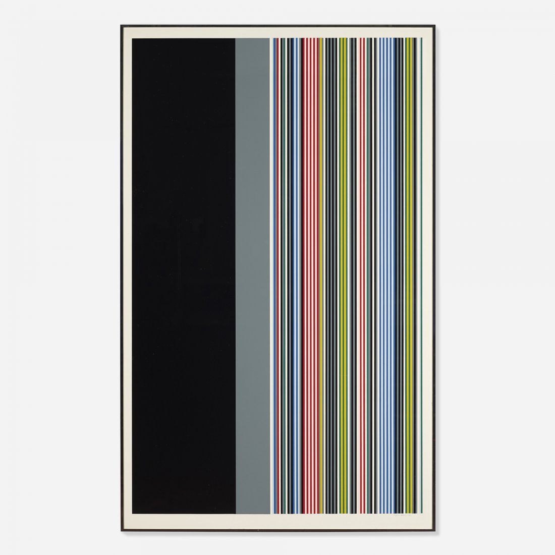 Gene Davis Black Watch Series III: Gene Davis Black Watch Series III USA, 1974 screenprint on paper 72 h x 45 w inches Signed, numbered and dated to the lower margin 'Davis 74 143/150'. This work is number 143 from the edition of 150 p