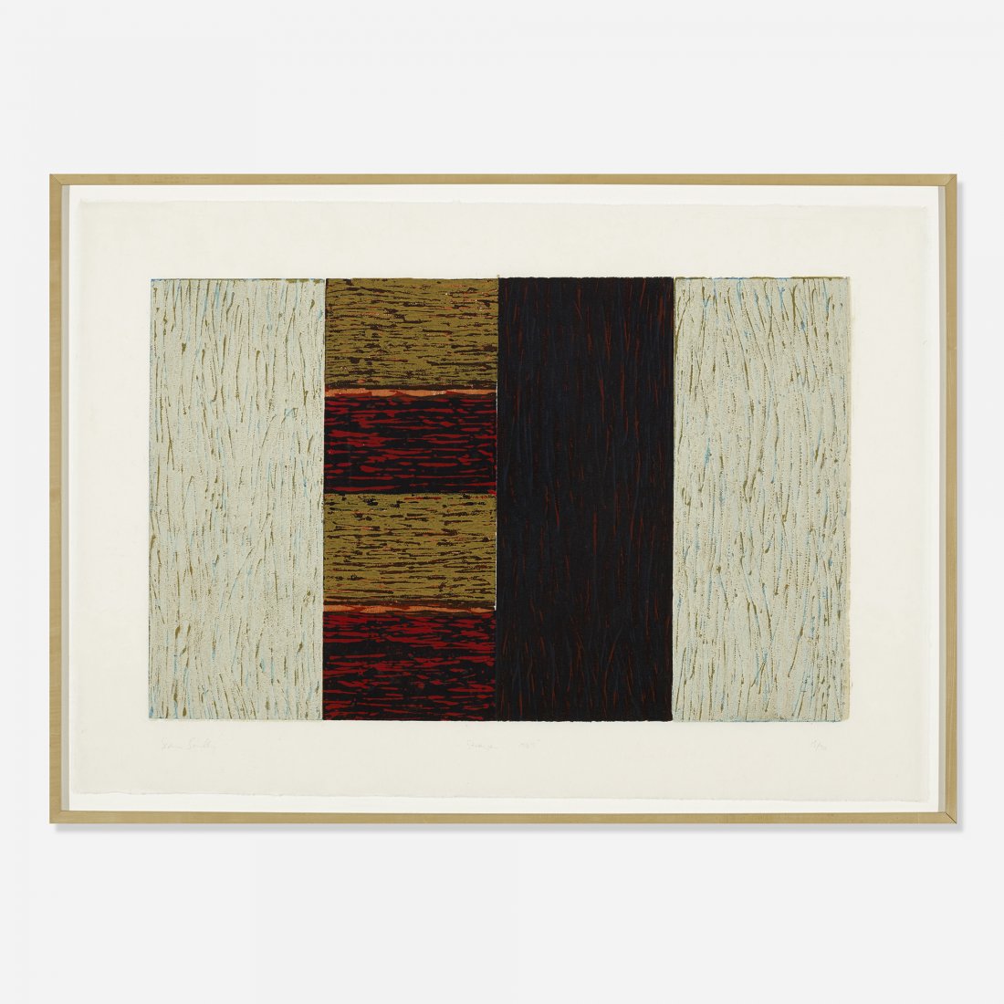 Sean Scully Stranger: Sean Scully Stranger USA, 1987 woodcut on Japanese paper 33.5 h x 48.5 w inches Signed, titled, dated and numbered to the lower margin 'Sean Scully Stranger 1987 15/30'. This work is number 15 from th