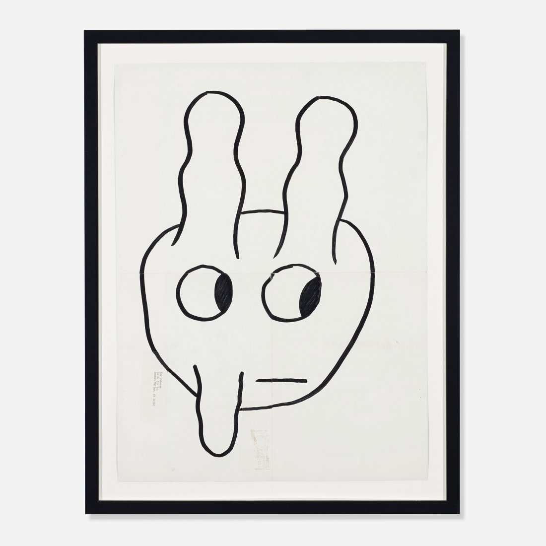 Ray Johnson untitled (Bunny): Ray Johnson untitled (Bunny) USA, c. 1984 ink on paper 23.5 h x 17.5 w inches Ray Johnson submitted the this work to CW Post College Gallery for inclusion in an exhibition; the work was rejected and J