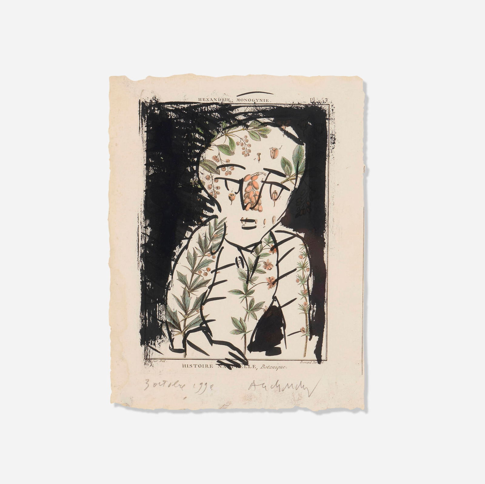 Pierre Alechinsky, Flora Danica: Pierre Alechinsky Flora Danica 1990ink on paper 11.875 h x 9 w in (30 x 23 cm) Signed and dated to lower edge '3 octobre 1990 Alechinsky'. Provenance: Galerie Lelong, N