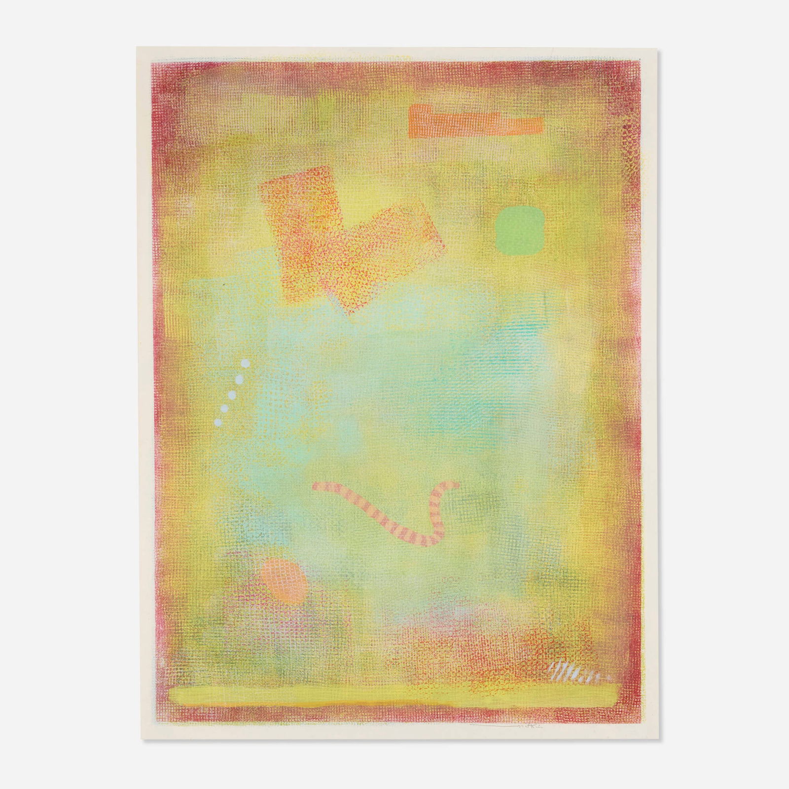 Robert Natkin, Untitled (from the Bern series): Robert Natkin Untitled (from the Bern series) c. 1979acrylic on paper image: 36.375 h x 26.75 w in (92 x 68 cm) sheet: 37.625 h x 28.125 w in (96 x 71 cm) Signed to lower right 'Natkin'.