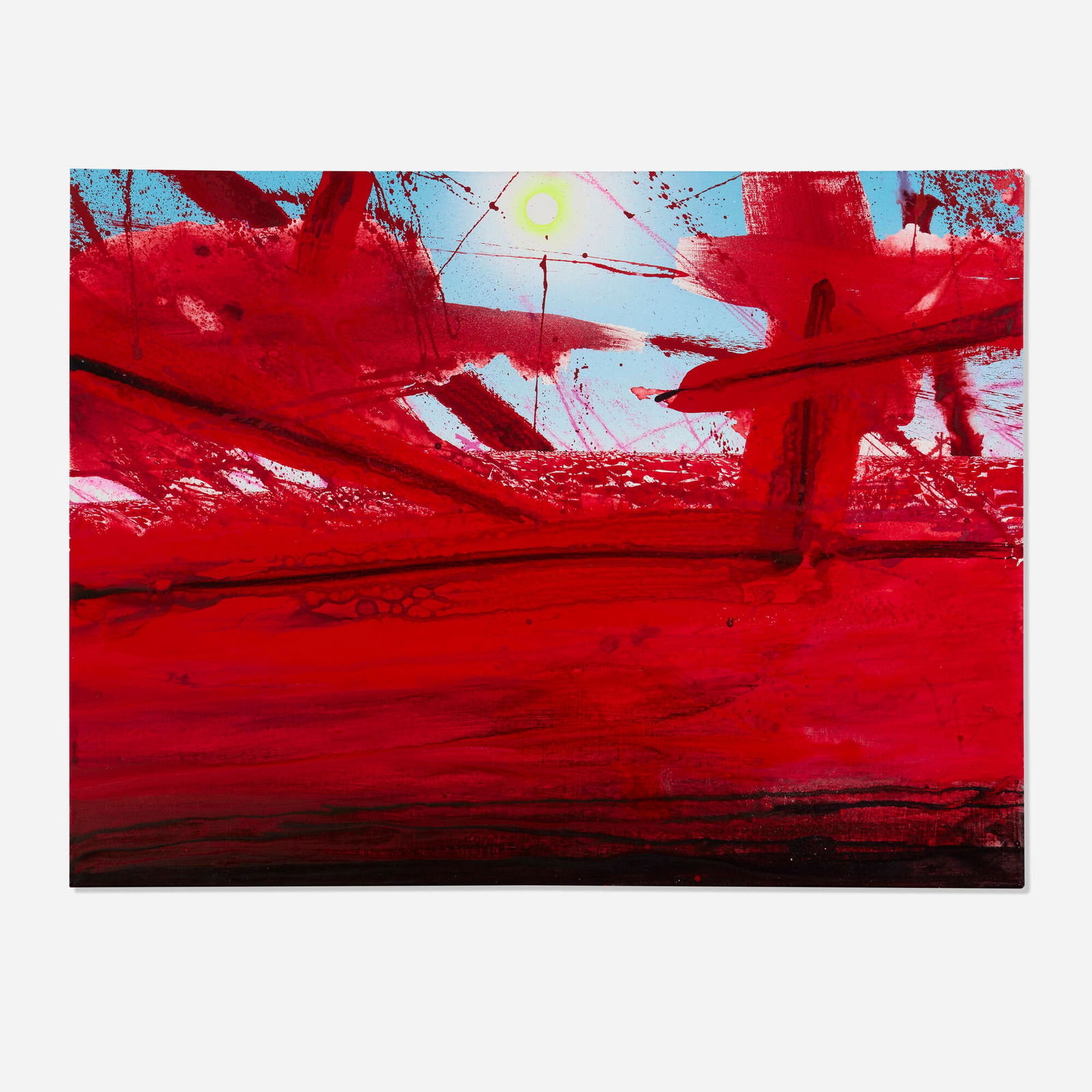 Barnaby Furnas, Study for Red Sea (3): Barnaby Furnas Study for Red Sea (3) 2005urethane on linen 29.75 h x 39.75 w in (76 x 101 cm) Signed, titled, dated and inscribed to verso 'Study for Red Sea Nov 2005 NYC Barnaby Furnas'. <