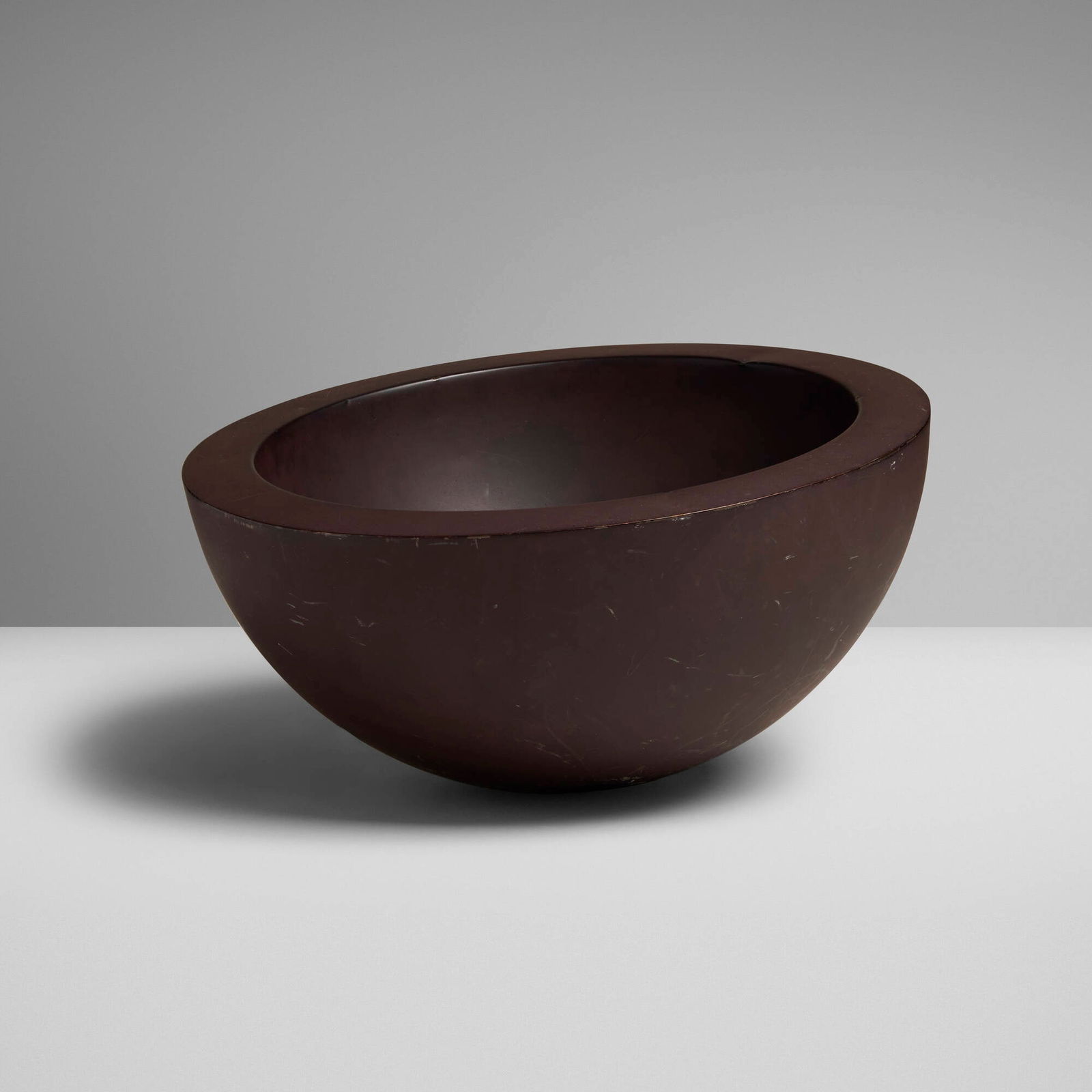 John Pawson, Centerpiece tumbler bowl: John Pawson Centerpiece tumbler bowl United Kingdom, 2001lacquered metal 6.75 h x 13.75 dia in (17 x 35 cm) This work will ship from Lambertville, New Jersey.
