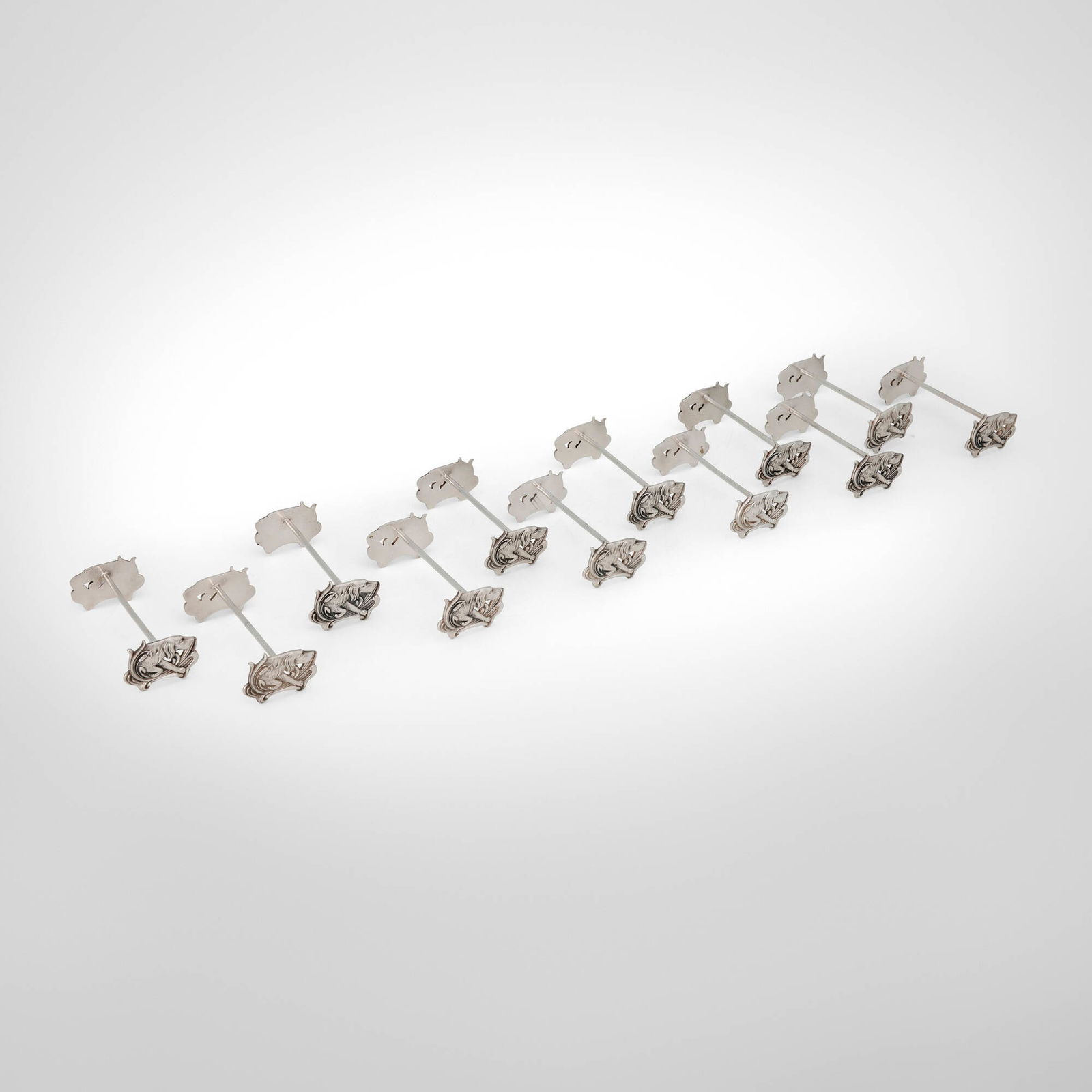 English, Victorian hunting dog knife rests, set of twelve (1 of 4)