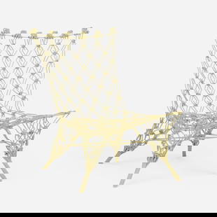 Marcel Wanders, Knotted chair: Marcel Wanders Knotted chair Cappellini The Netherlands / Italy, 1996 carbon and aramid fibers, epoxy resin 28.5 h x 21 w x 25 d in (72 x 53 x 63 cm) This chair was made for the 1996 Droog Design