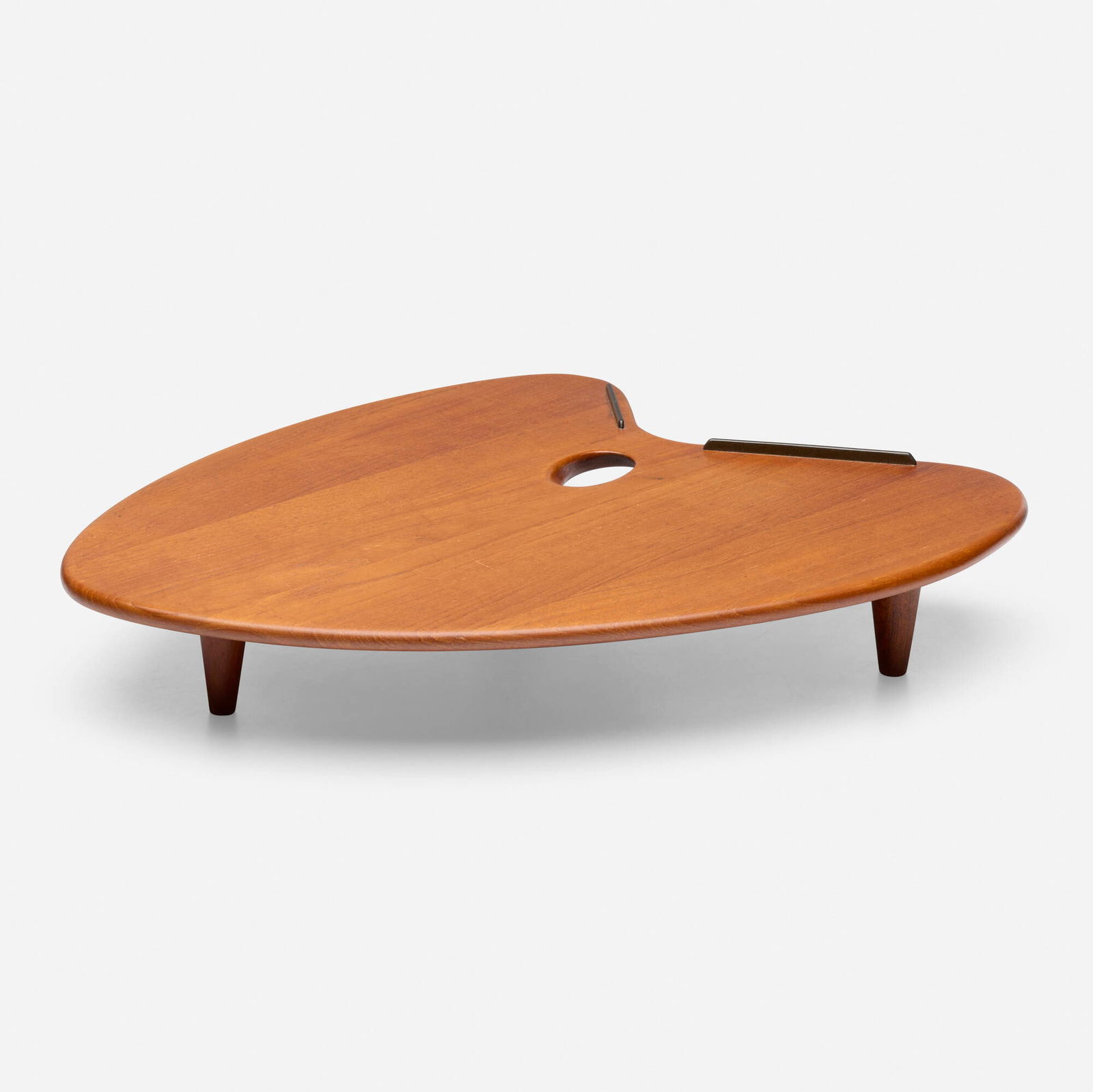 Arne Vodder and Anton Borg, Palette tray: Arne Vodder and Anton Borg Palette tray Vamo SonderborgDenmark, c. 1955teak 3.75 h x 21 w x 15 d in (10 x 53 x 38 cm) Incised manufacturer's mark to underside 'Vamo Denmark Design: Anton